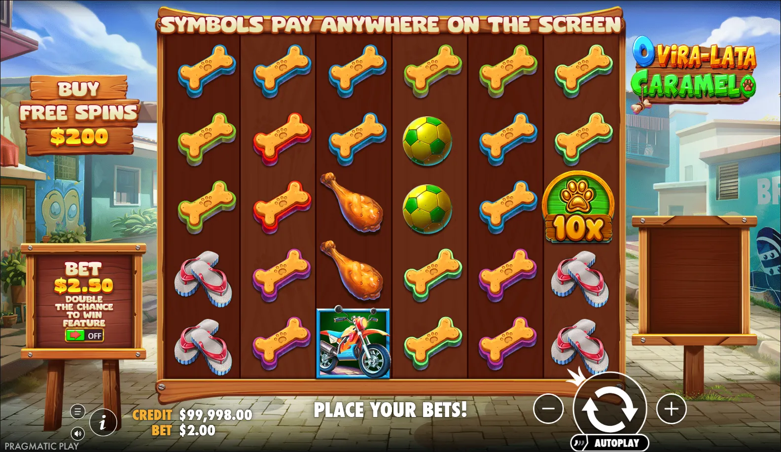 O Vira-lata Caramelo slot gameplay screenshot