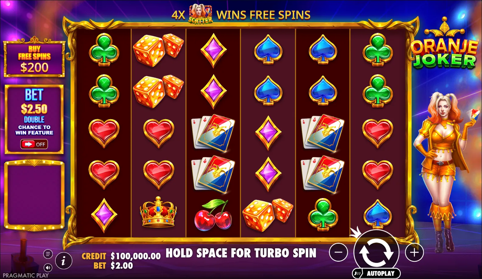 Oranje Joker slot gameplay screenshot