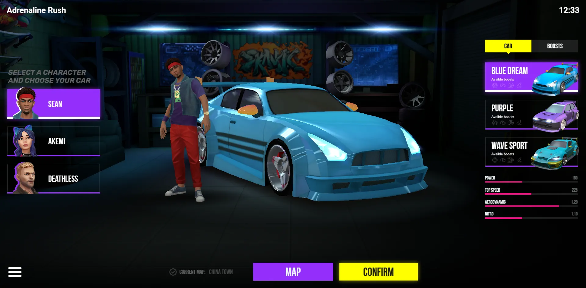 Adrenaline Rush slot gameplay screenshot