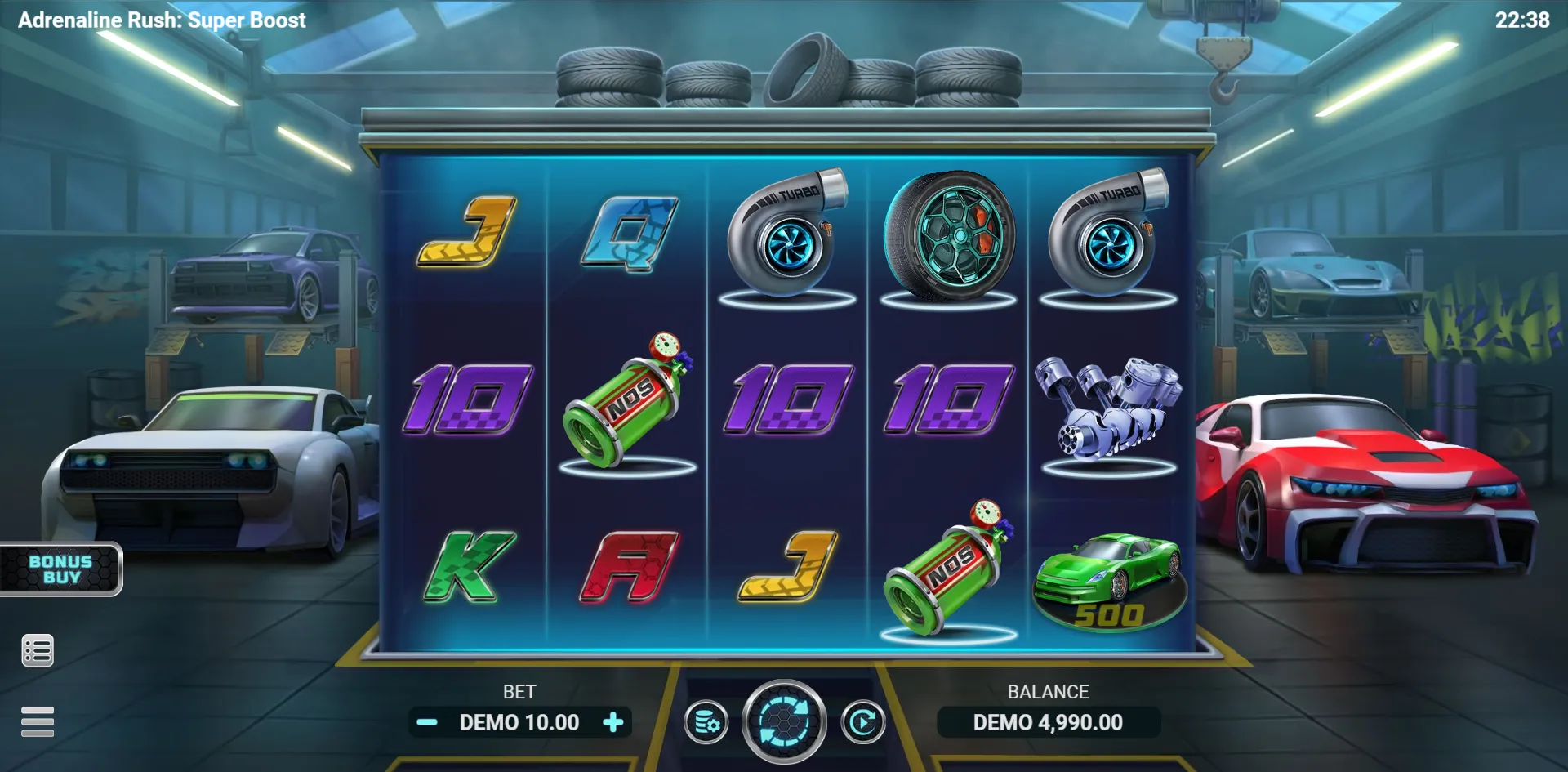 Adrenaline Rush: Super Boost slot gameplay screenshot