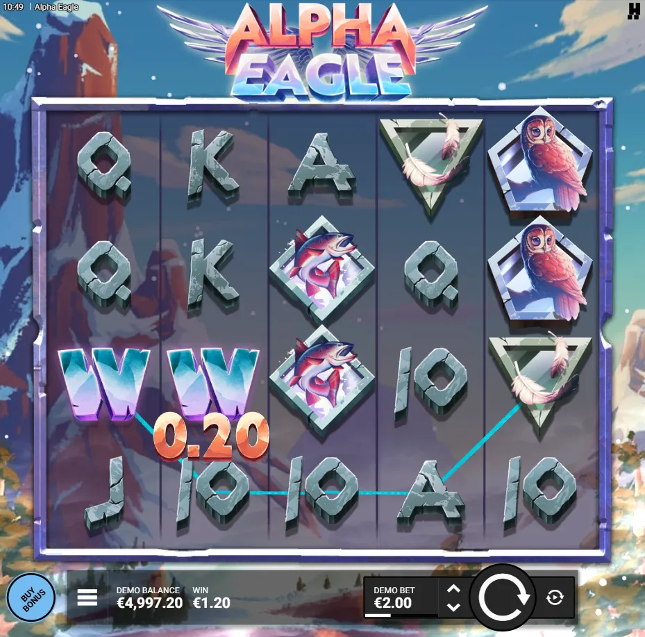 Alpha Eagle slot by Hacksaw Gaming gameplay screenshot