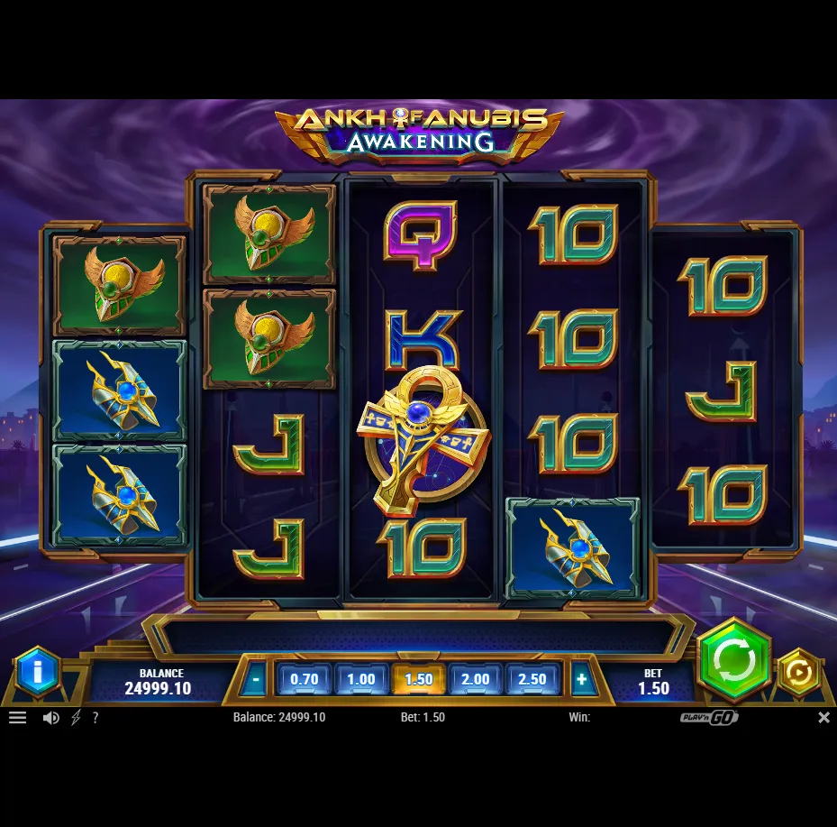 Ankh of Anubis: Awakening slot by Play'n GO gameplay screenshot