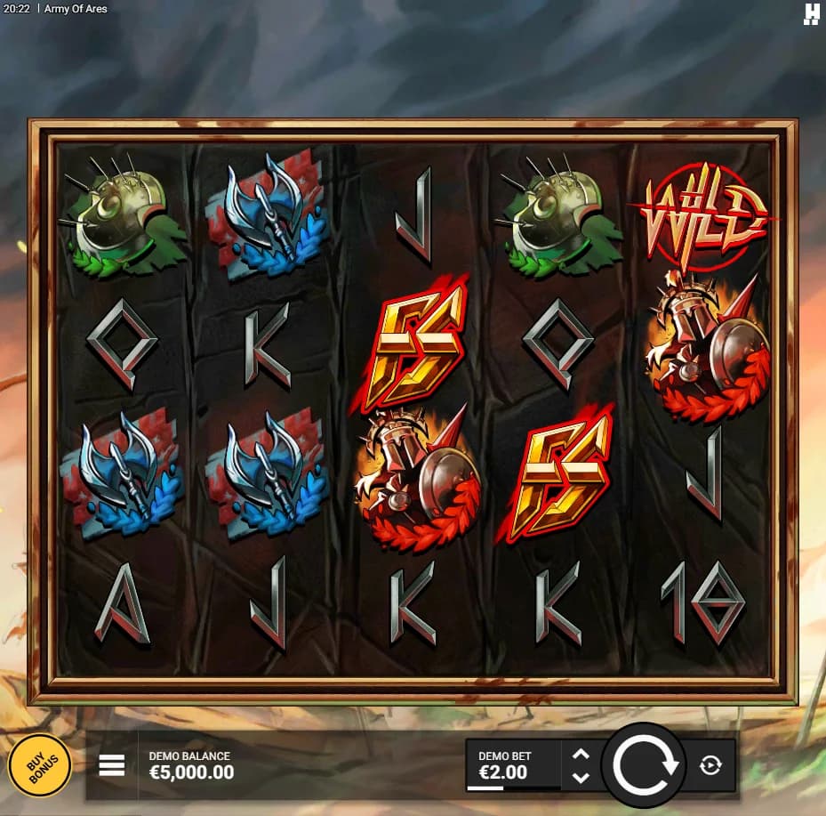Army of Ares slot gameplay screenshot