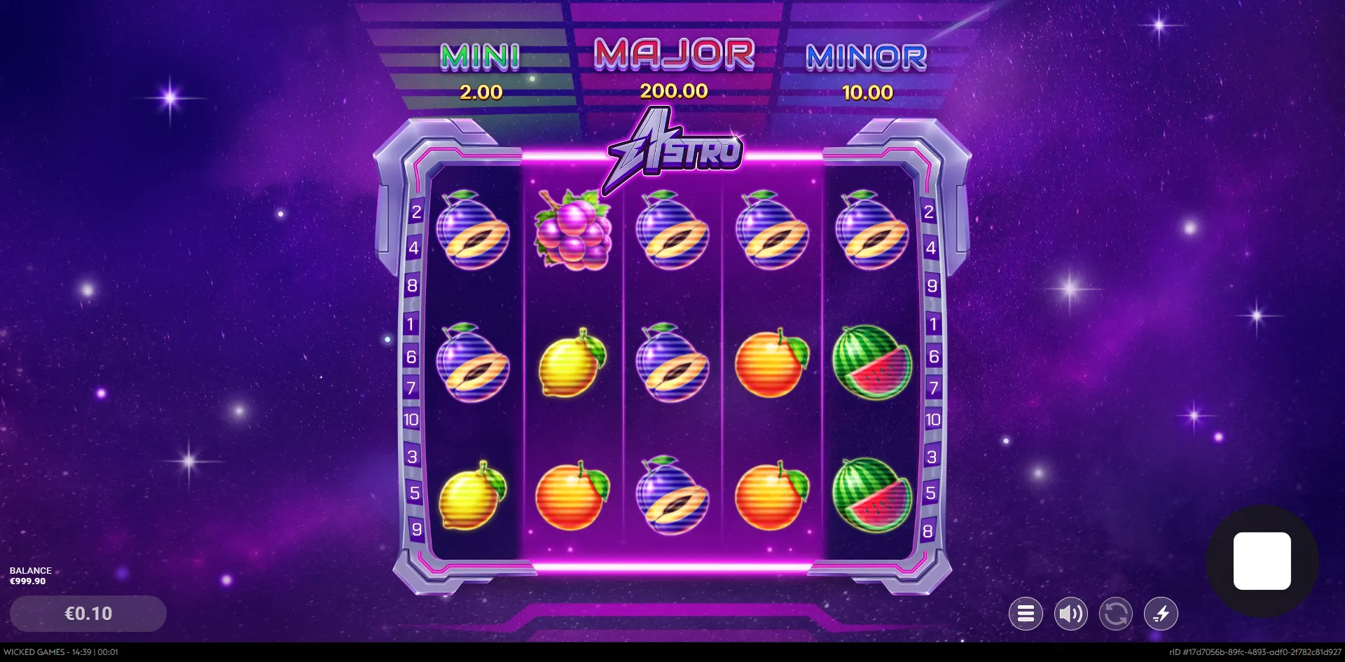 Space slot Astro from during gameplay