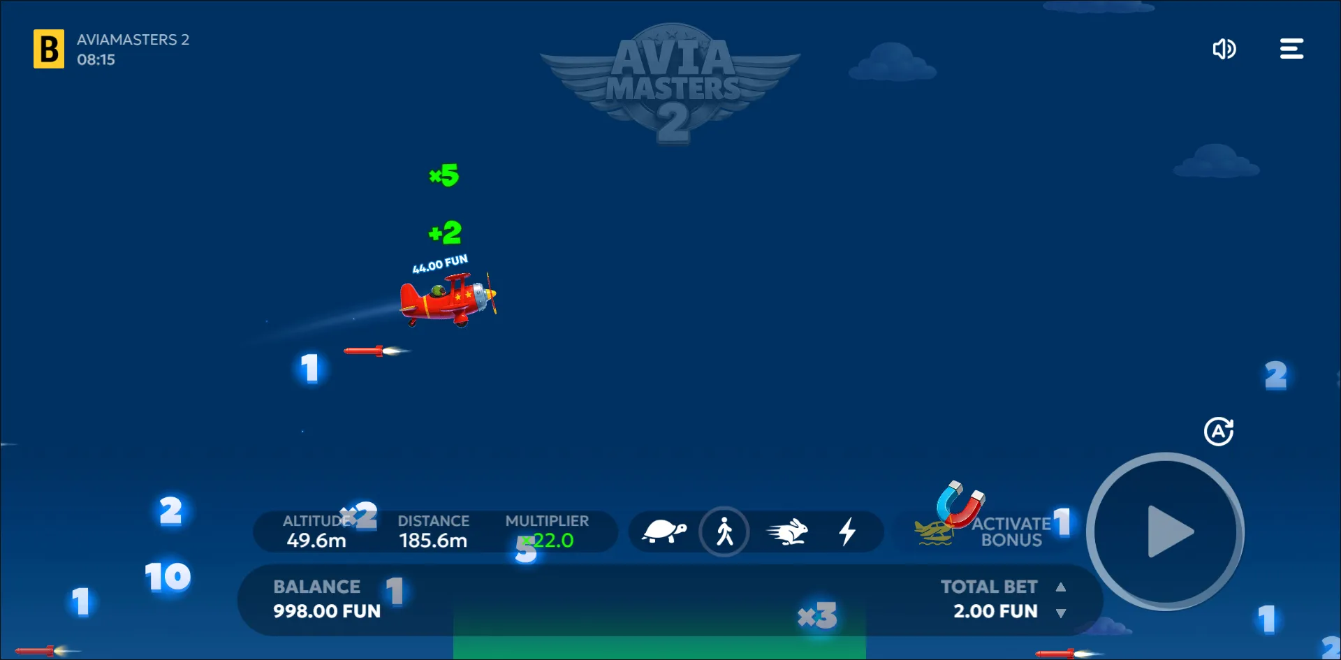 Aviamasters 2 slot gameplay screenshot