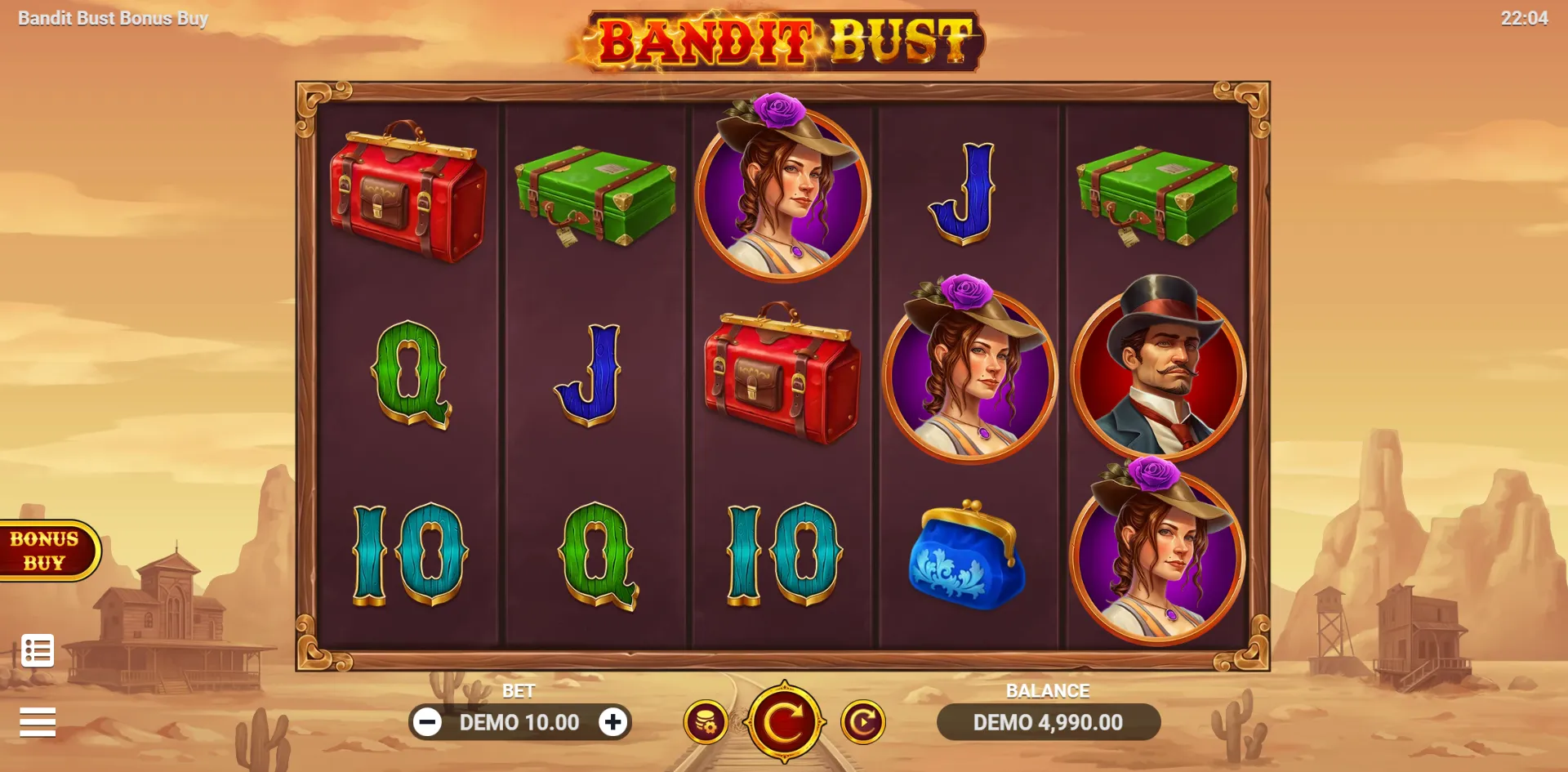 Bandit Bust Bonus Buy slot gameplay screenshot