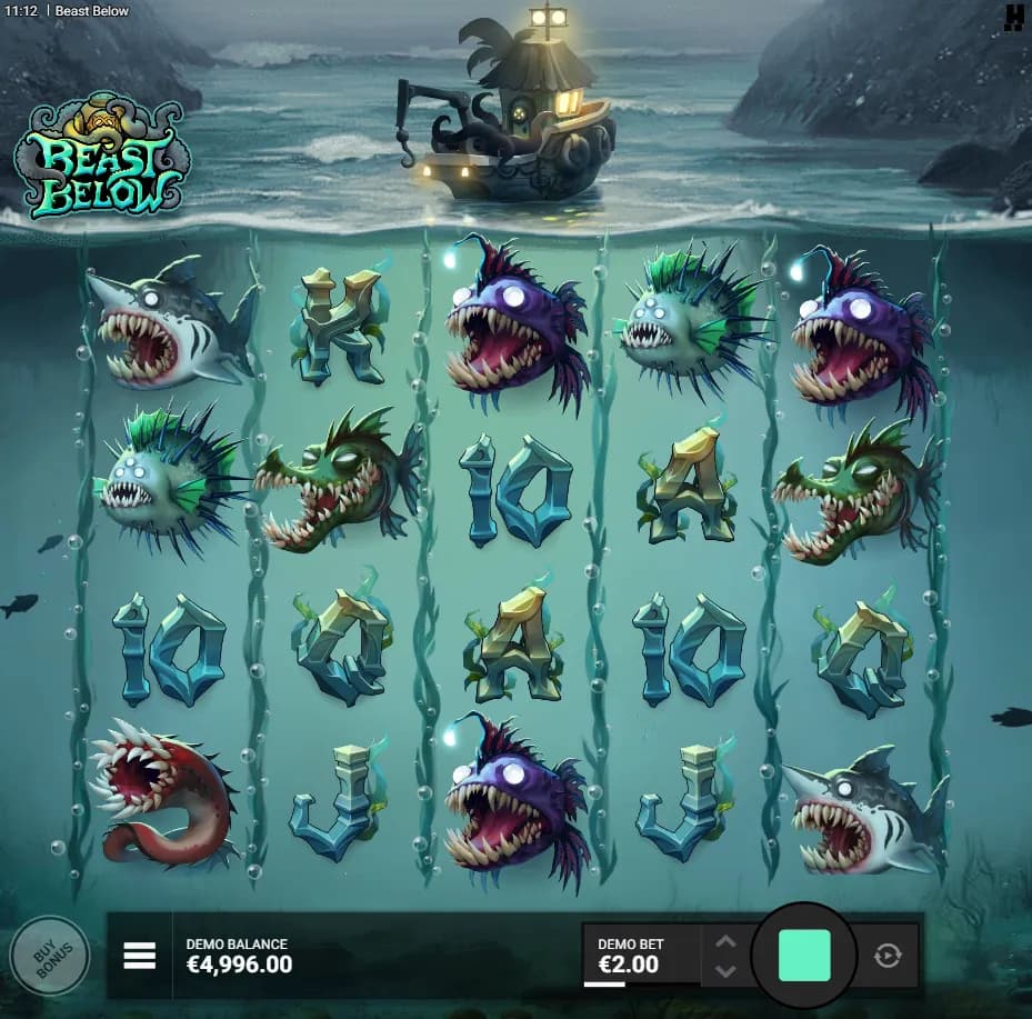 Beast Below slot by Hacksaw Gaming gameplay screenshot
