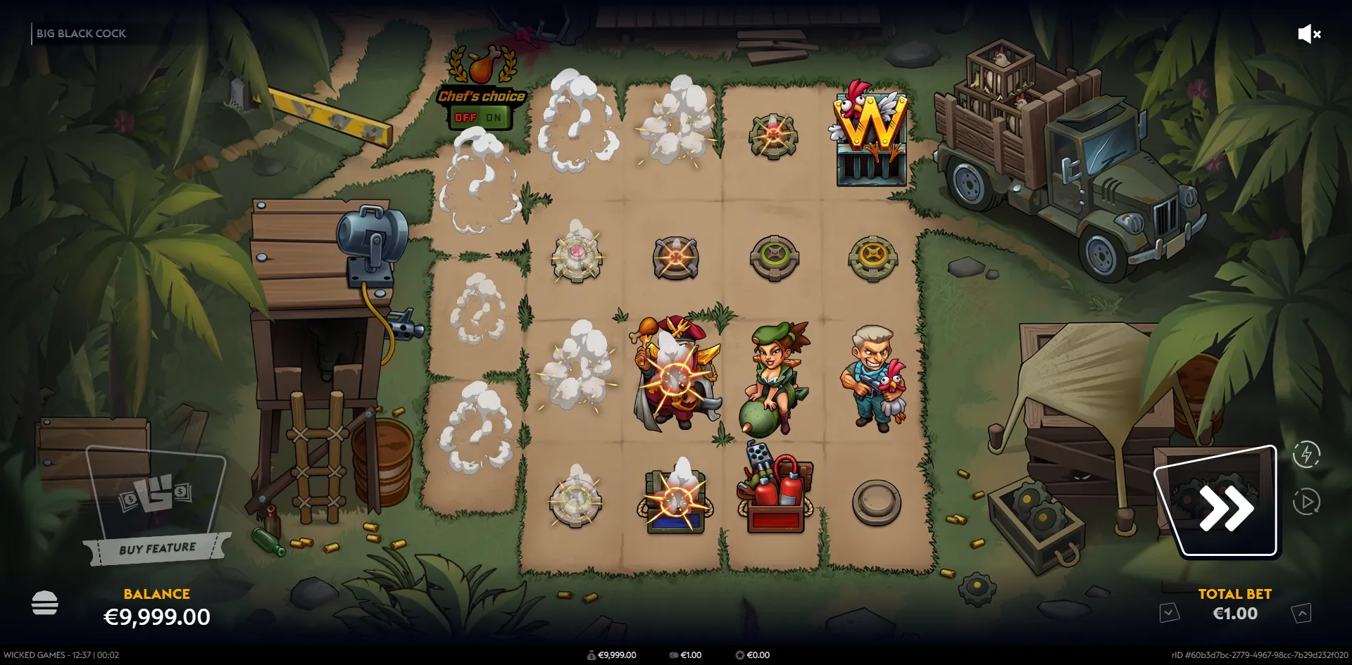 's Big Black Cock slot - Humor theme, very-high volatility