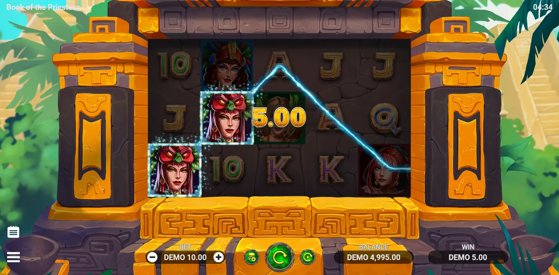 Book of the Priestess slot gameplay screenshot