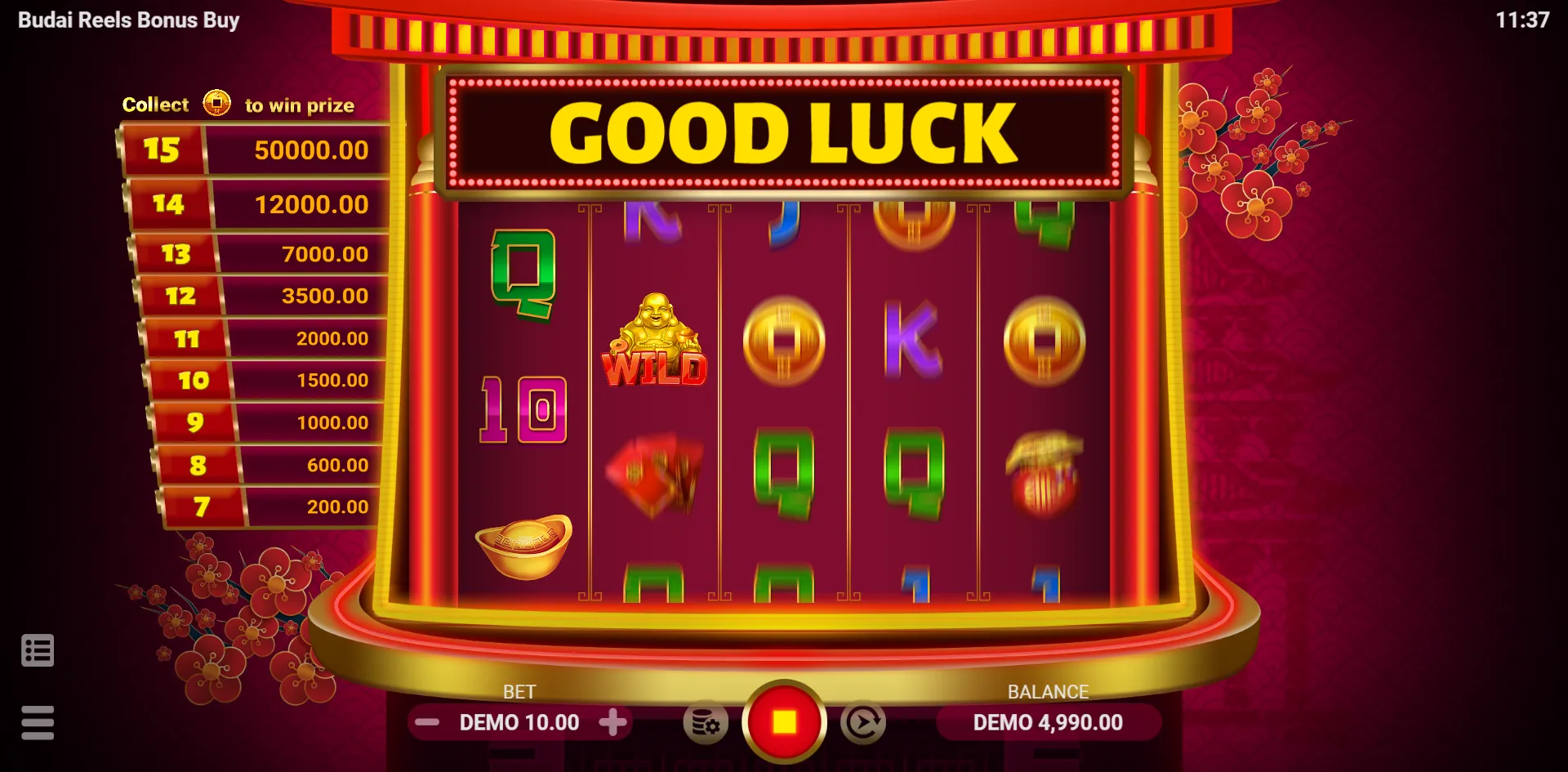 Budai Reels Bonus Buy slot gameplay screenshot