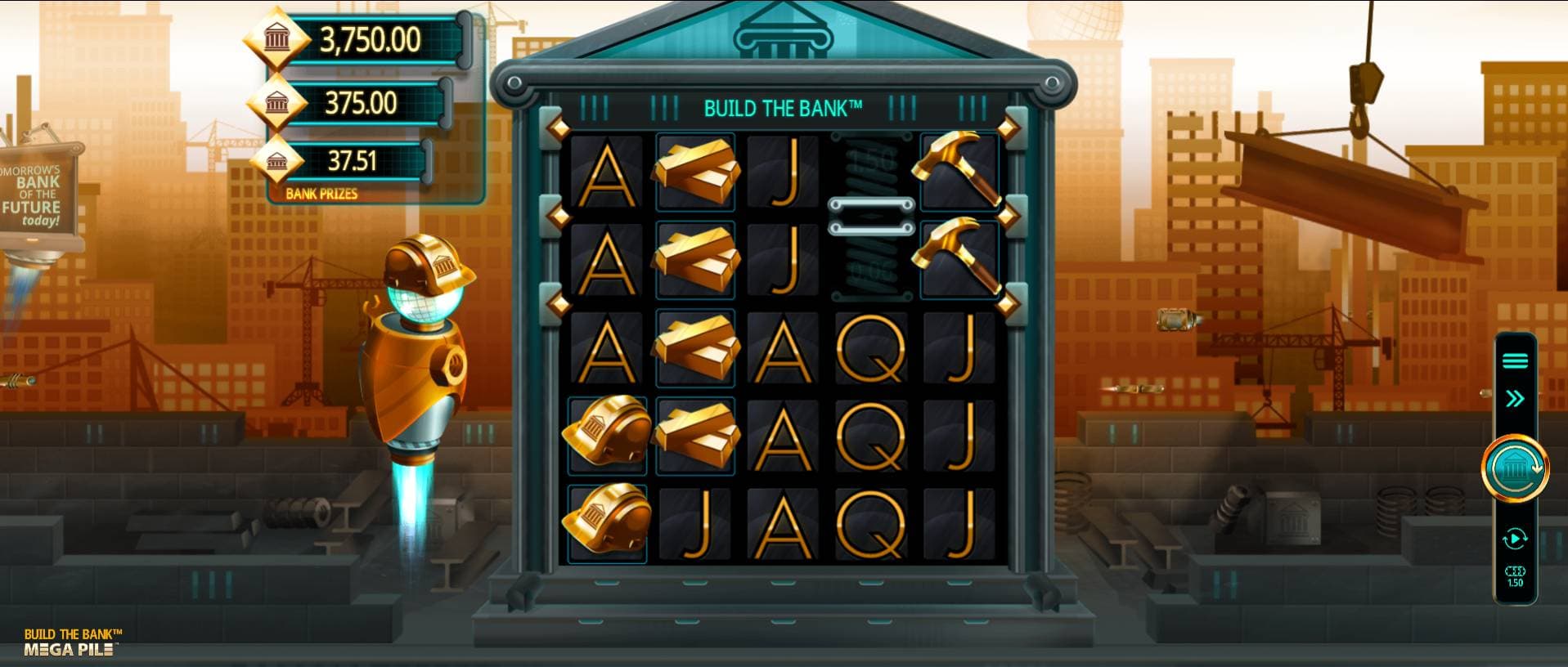 Build the Bank reels showing Sci Fi symbols and Hold And Win