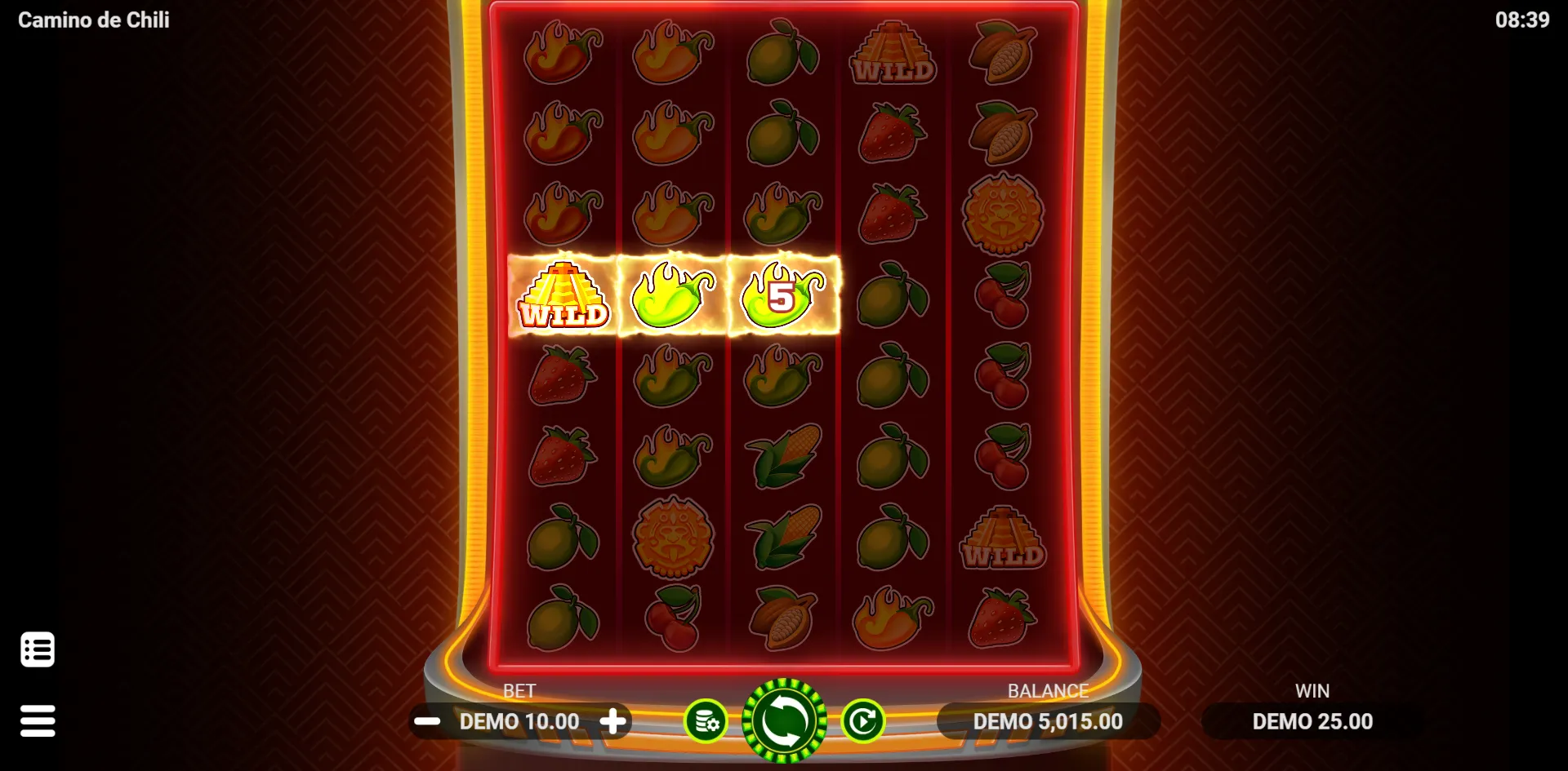 Camino de Chili slot gameplay screenshot