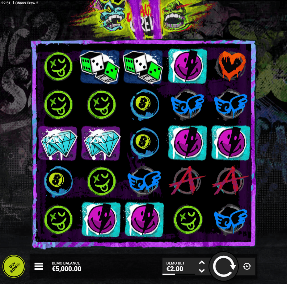 Chaos Crew 2 slot by Hacksaw Gaming gameplay screenshot