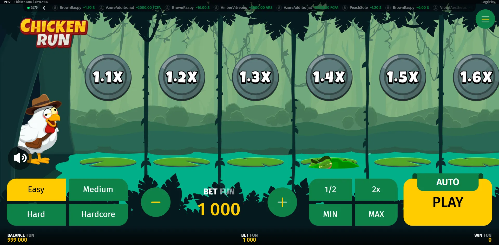 Jungle slot Chicken Run from during gameplay