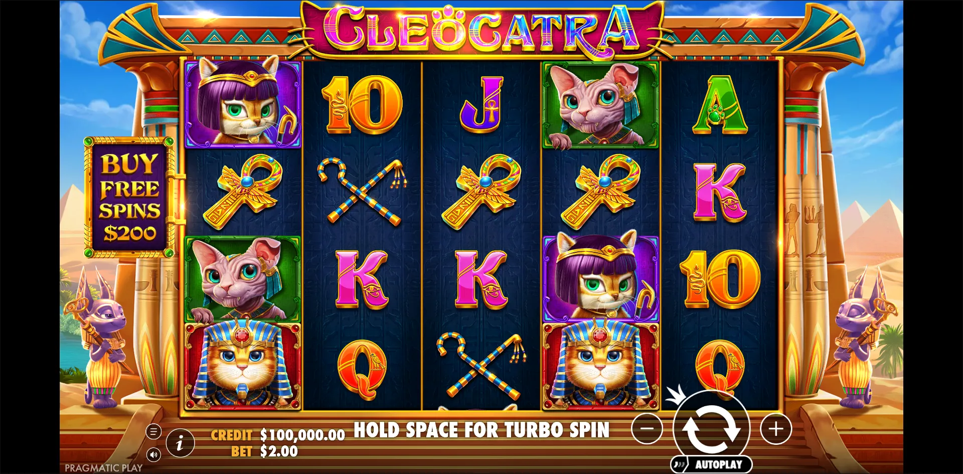 Cleocatra slot gameplay screenshot