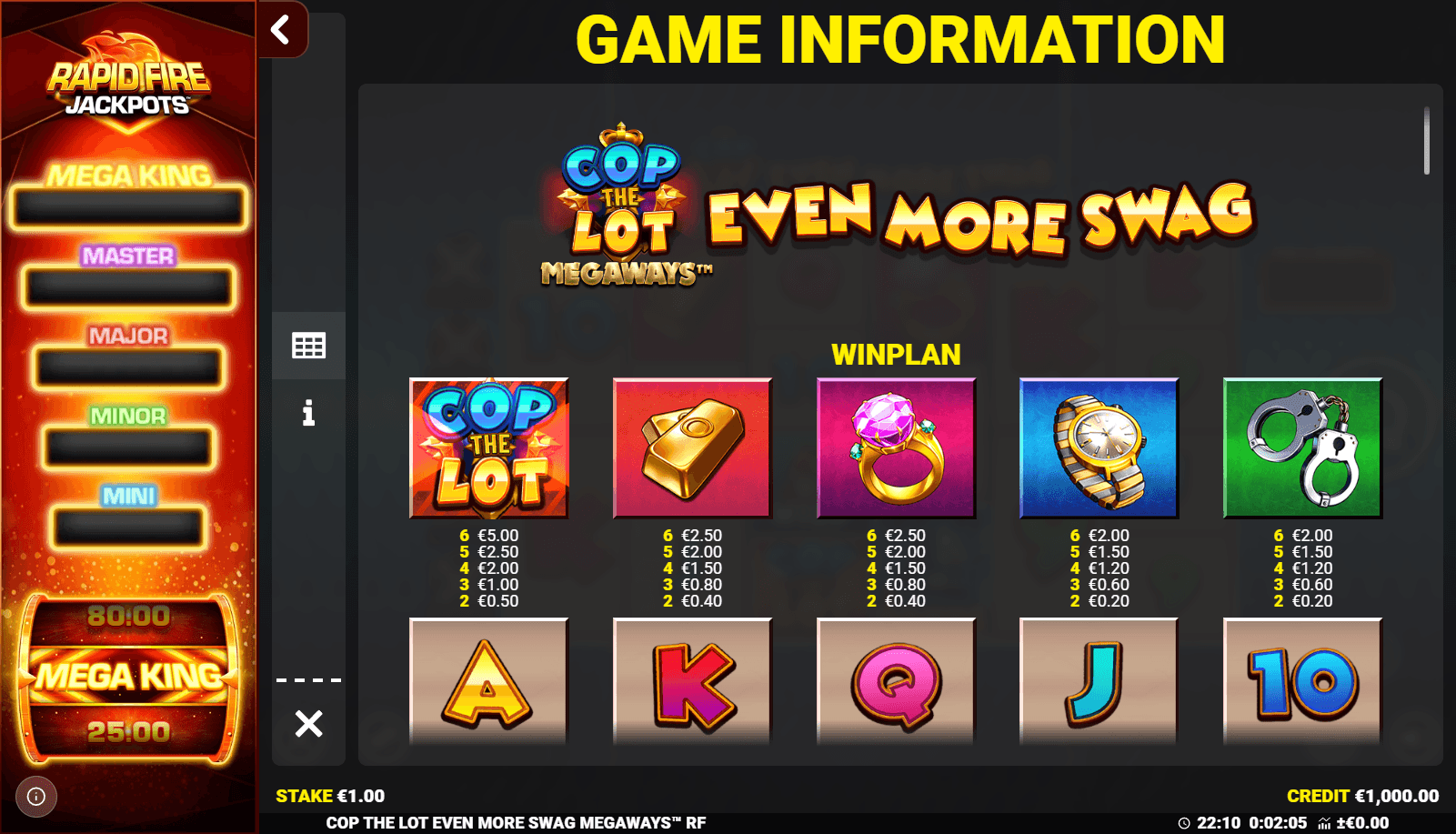 Cop the Lot Megaways: Even More Swag gameplay screenshot