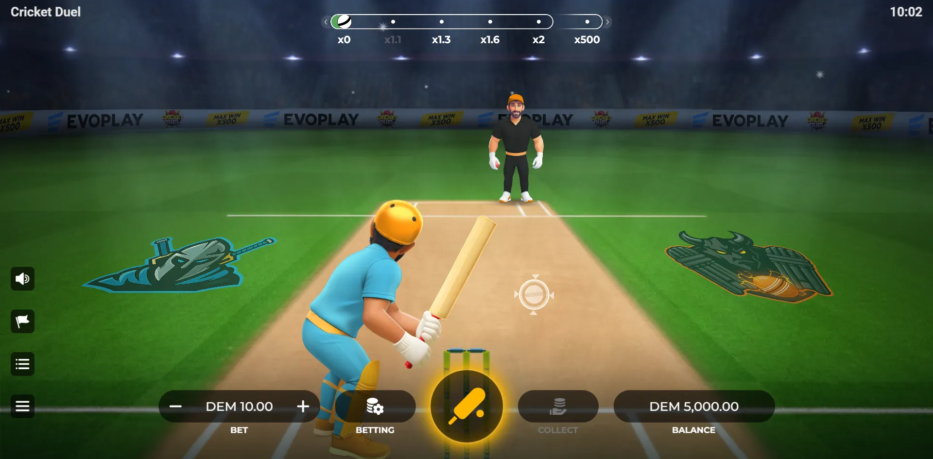 Cricket Duel slot gameplay screenshot