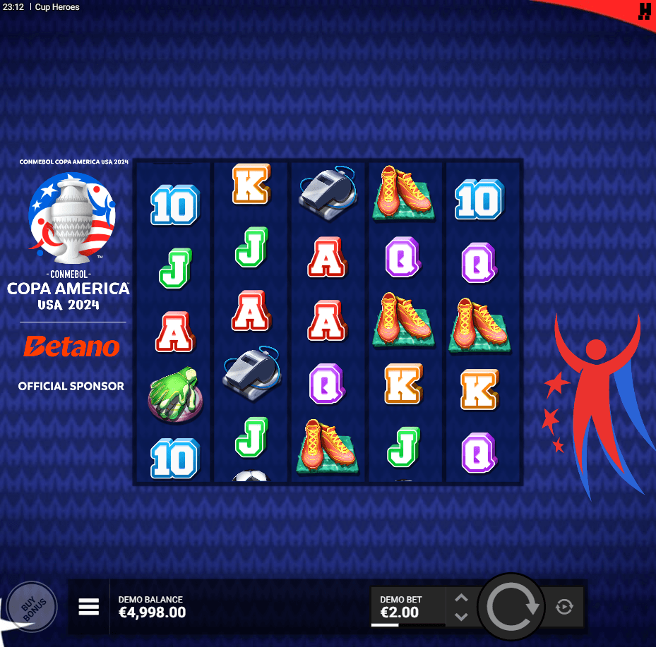 Cup Heroes slot by Hacksaw Gaming gameplay screenshot