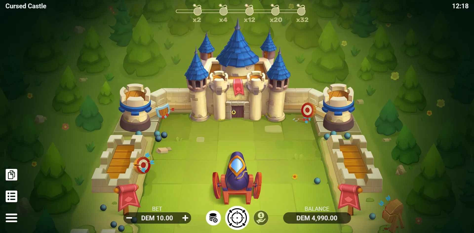 Cursed Castle slot gameplay screenshot