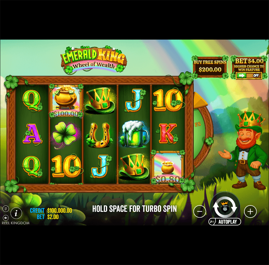 Emerald King - Wheel of Wealth slot by Pragmatic Play gameplay screenshot