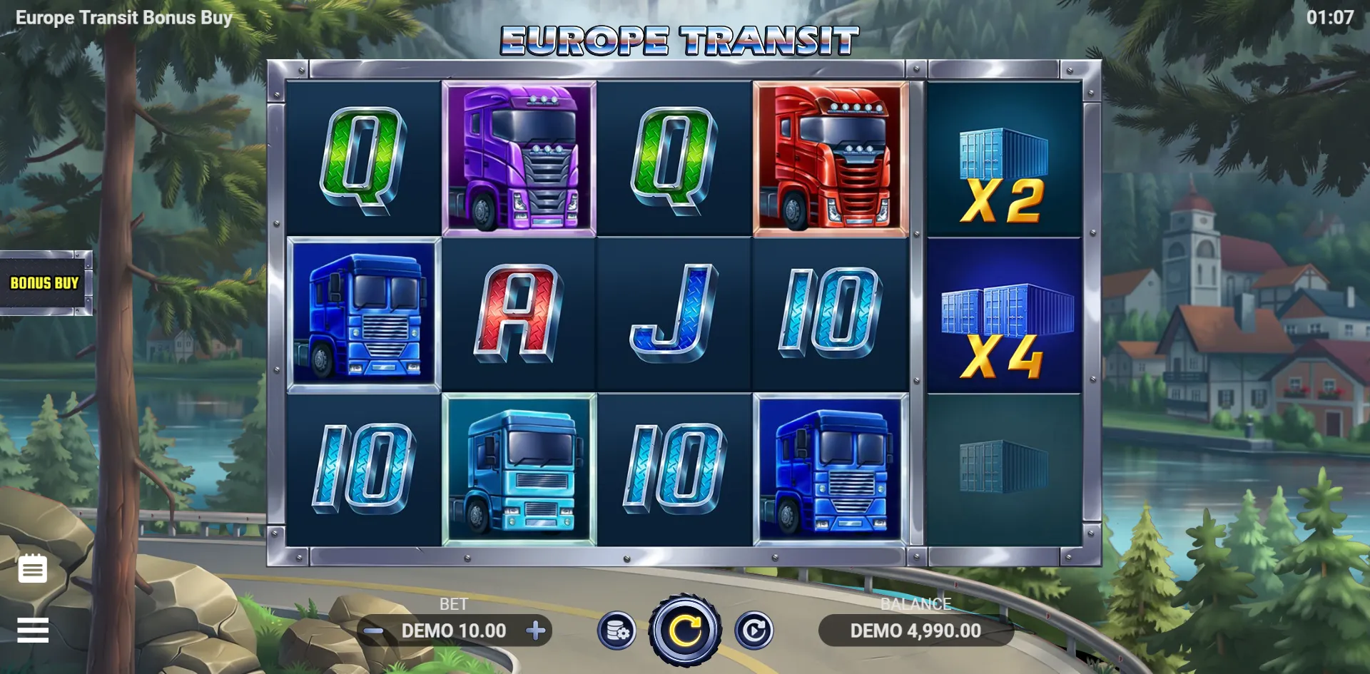 Europe Transit Bonus Buy slot gameplay screenshot