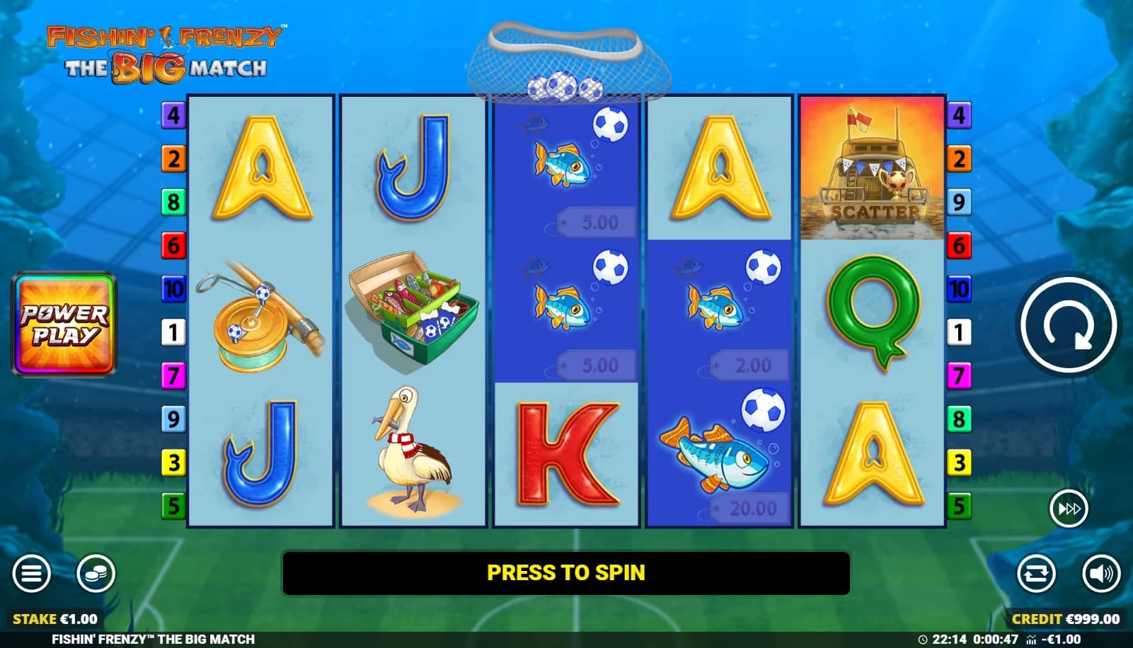 Fishin' Frenzy: The Big Match gameplay screenshot