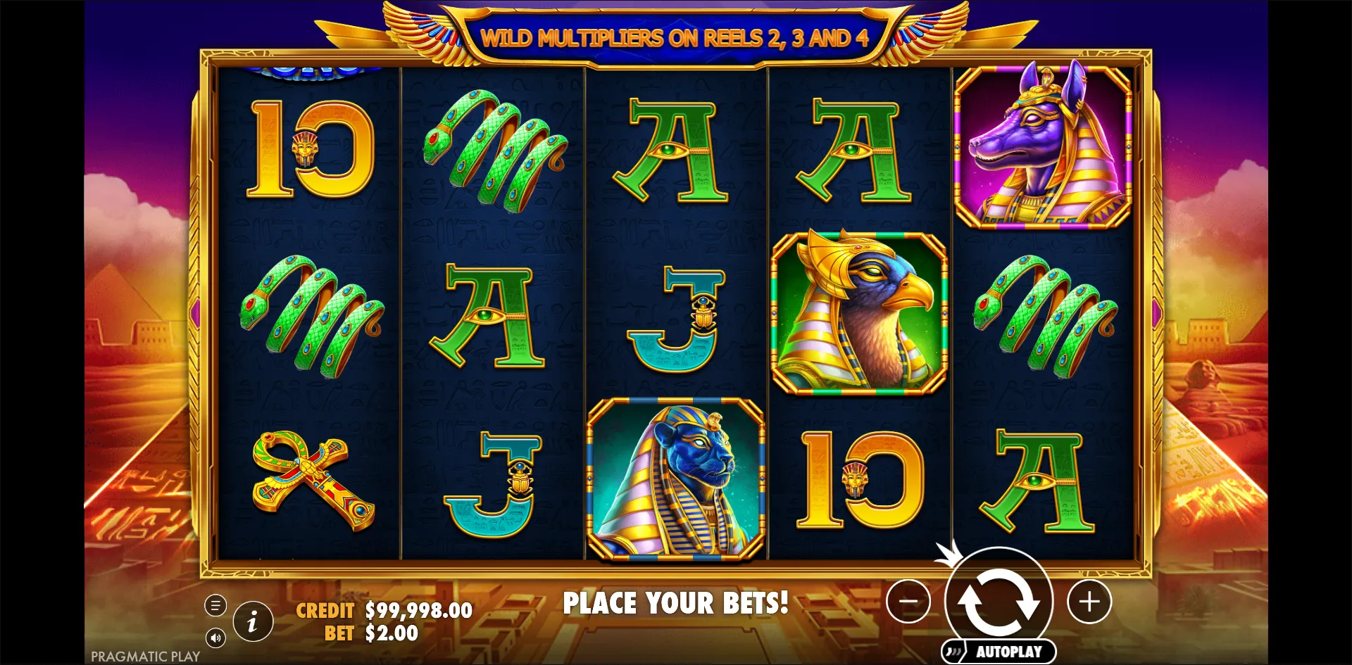 Fortune of Giza slot gameplay screenshot