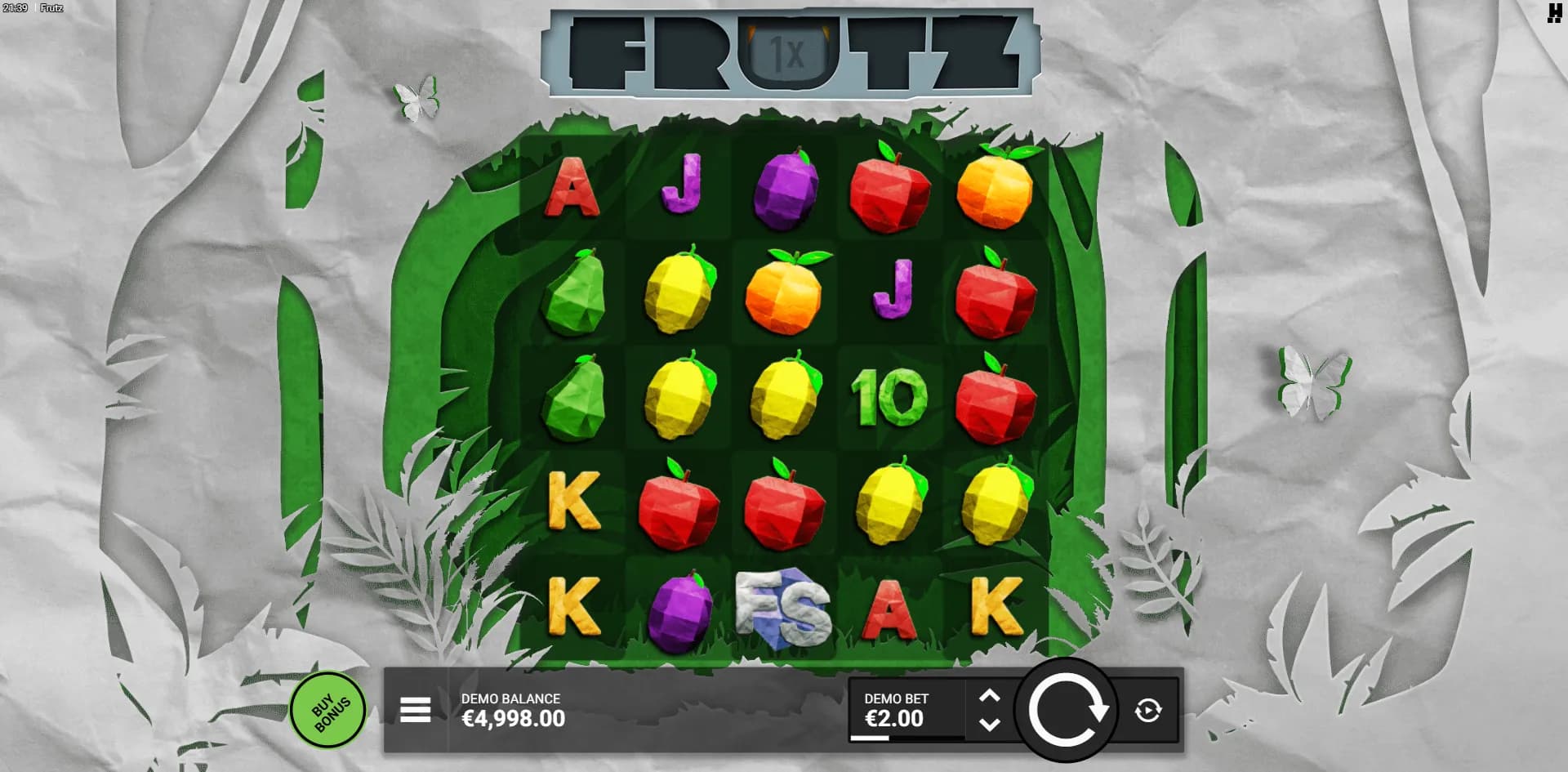 Frutz slot gameplay screenshot
