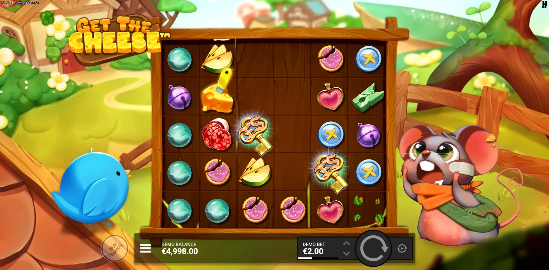 Get the Cheese slot gameplay screenshot