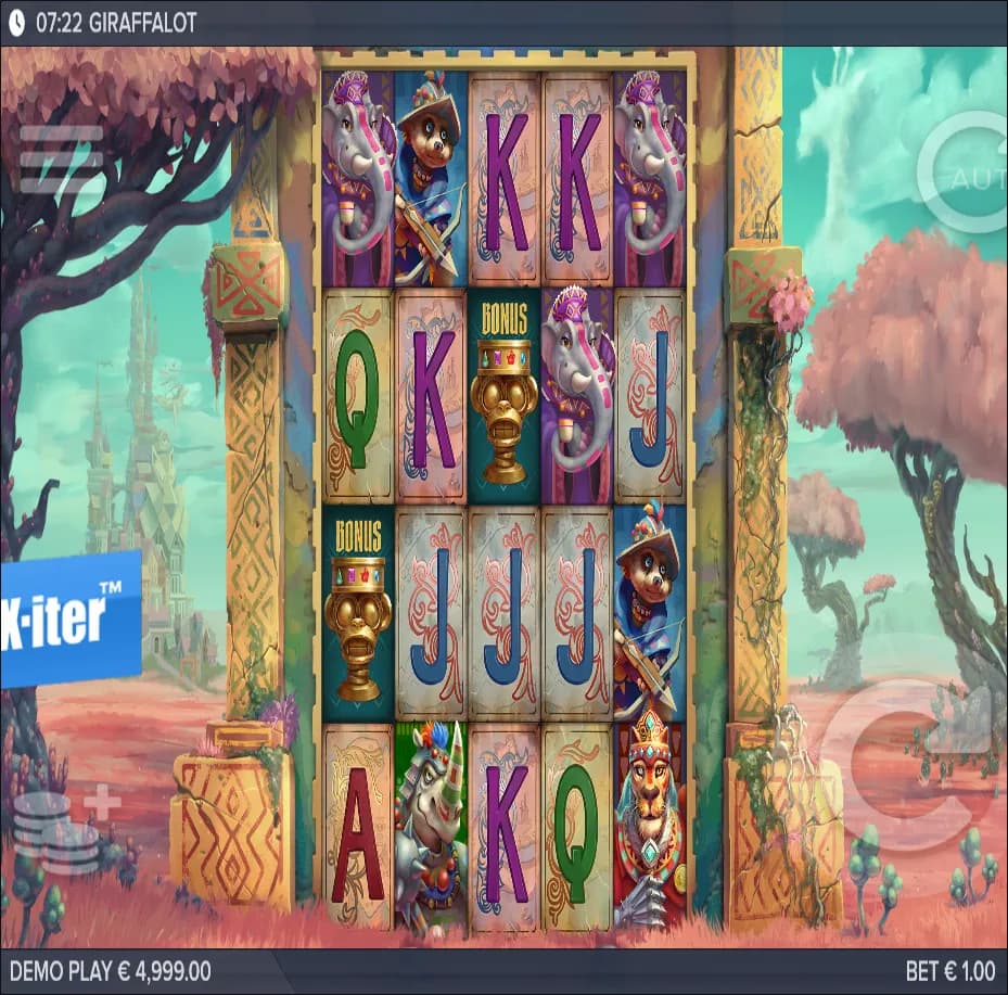 Giraffalot slot gameplay screenshot