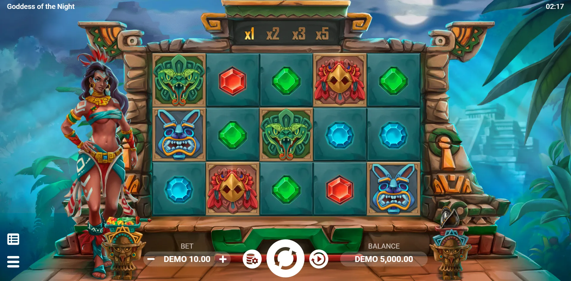 Goddess of the Night slot gameplay screenshot