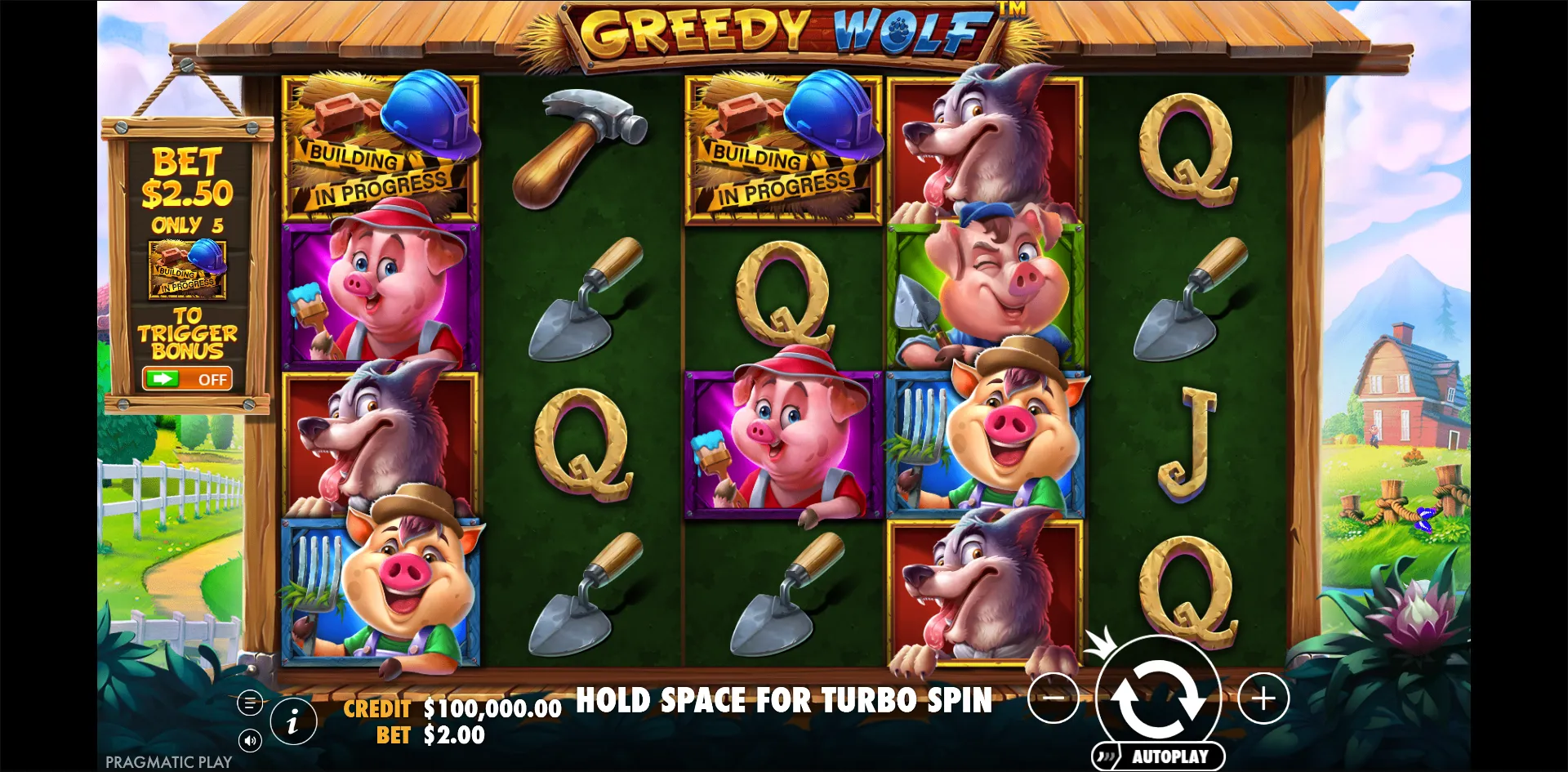 Greedy Wolf slot gameplay screenshot