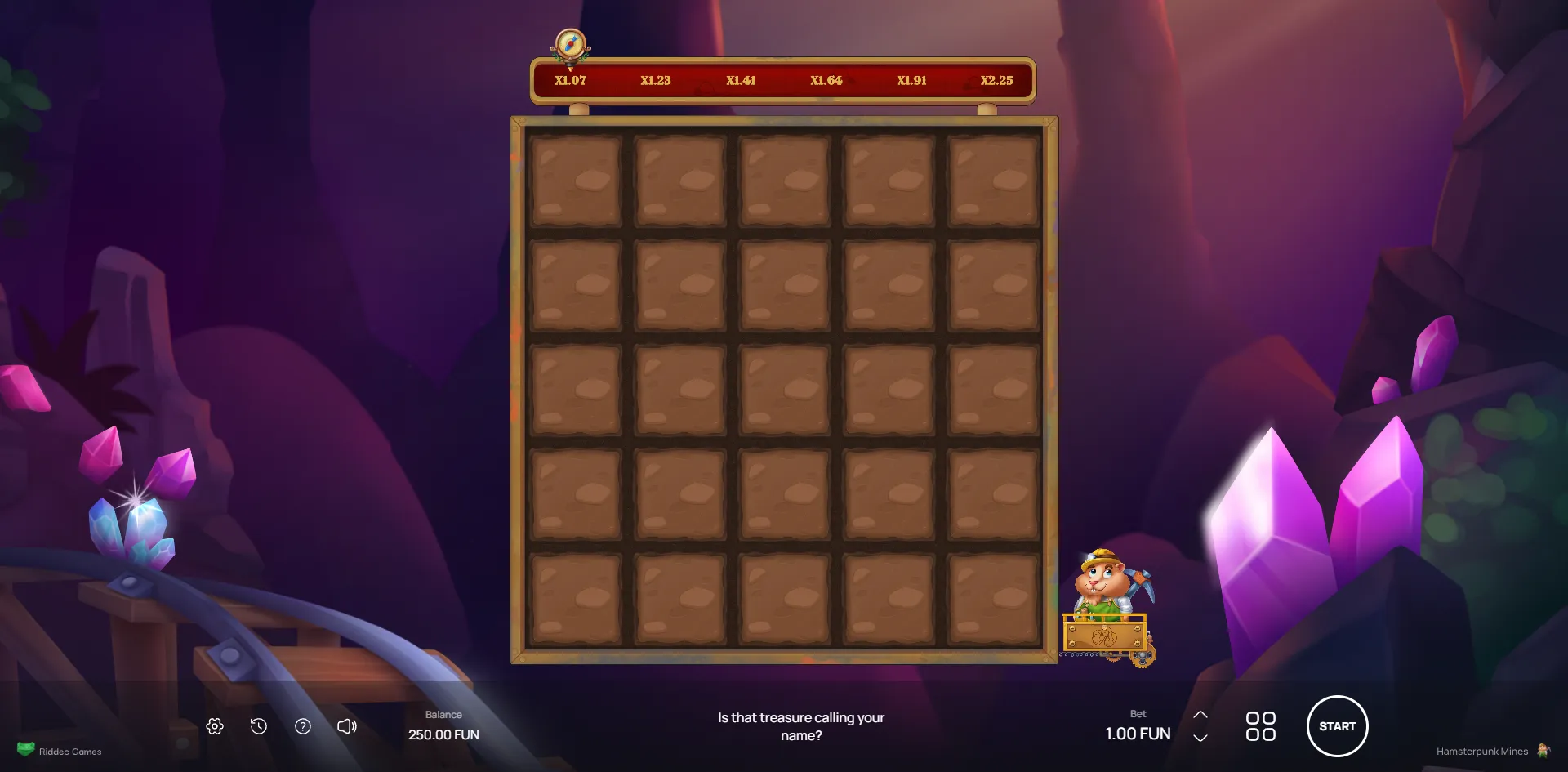 Hamsterpunk Mines slot gameplay screenshot