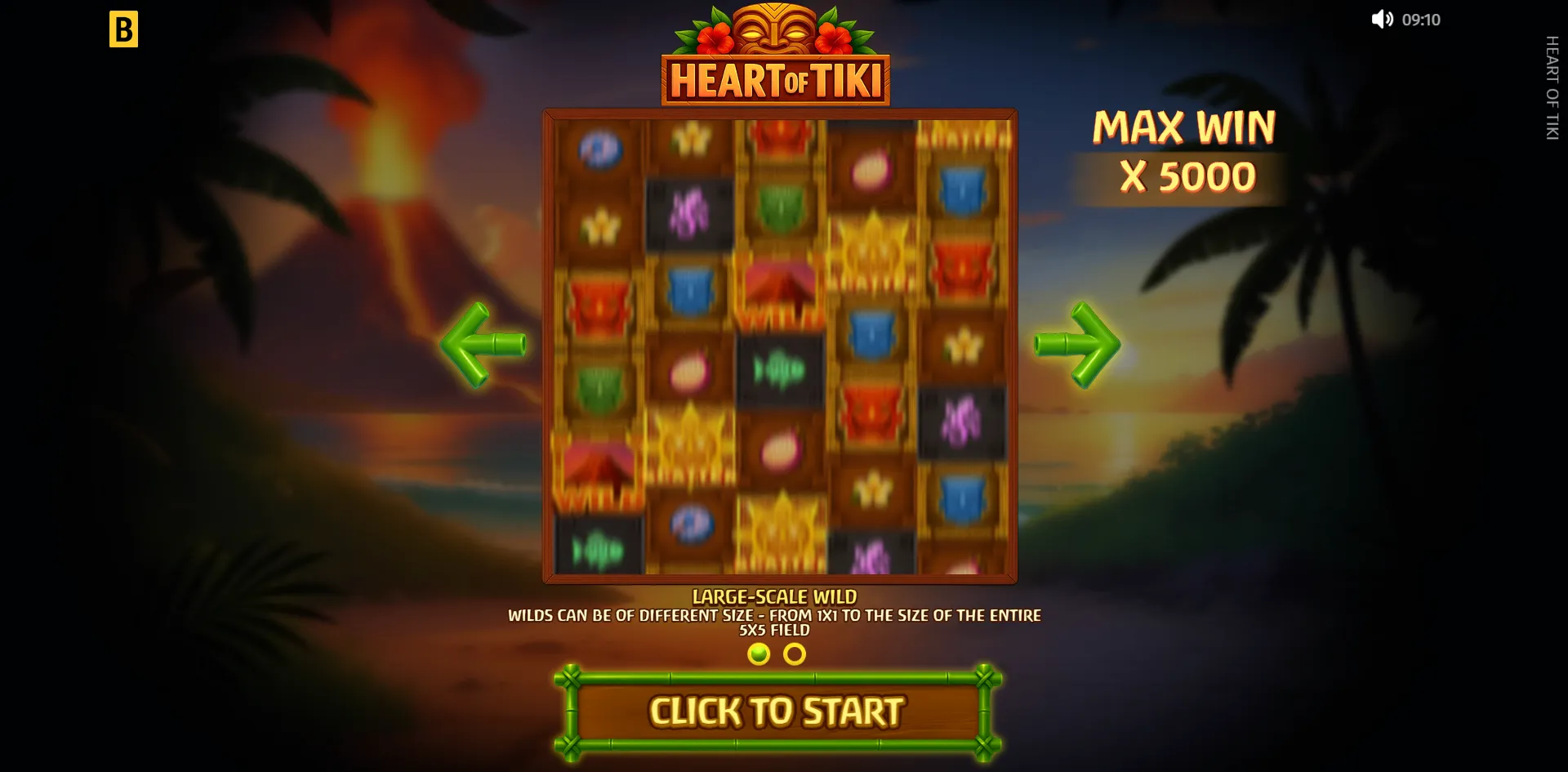 Heart of Tiki slot gameplay screenshot