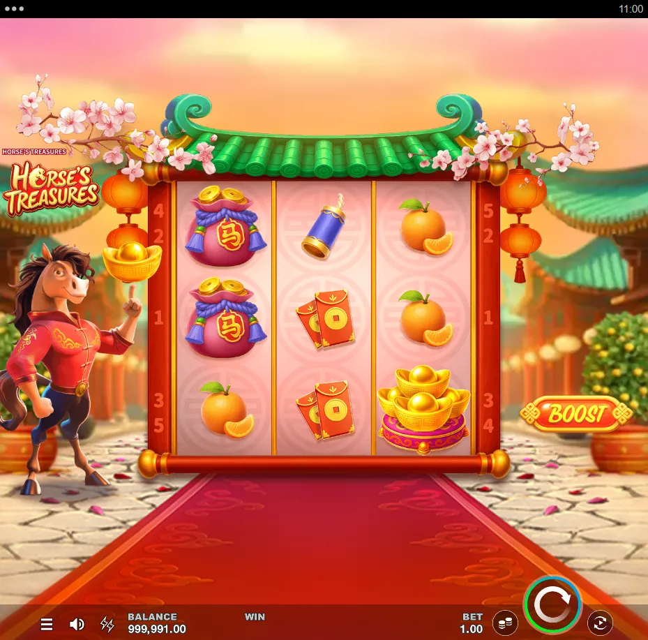 Horse's Treasures slot by Microgaming gameplay screenshot