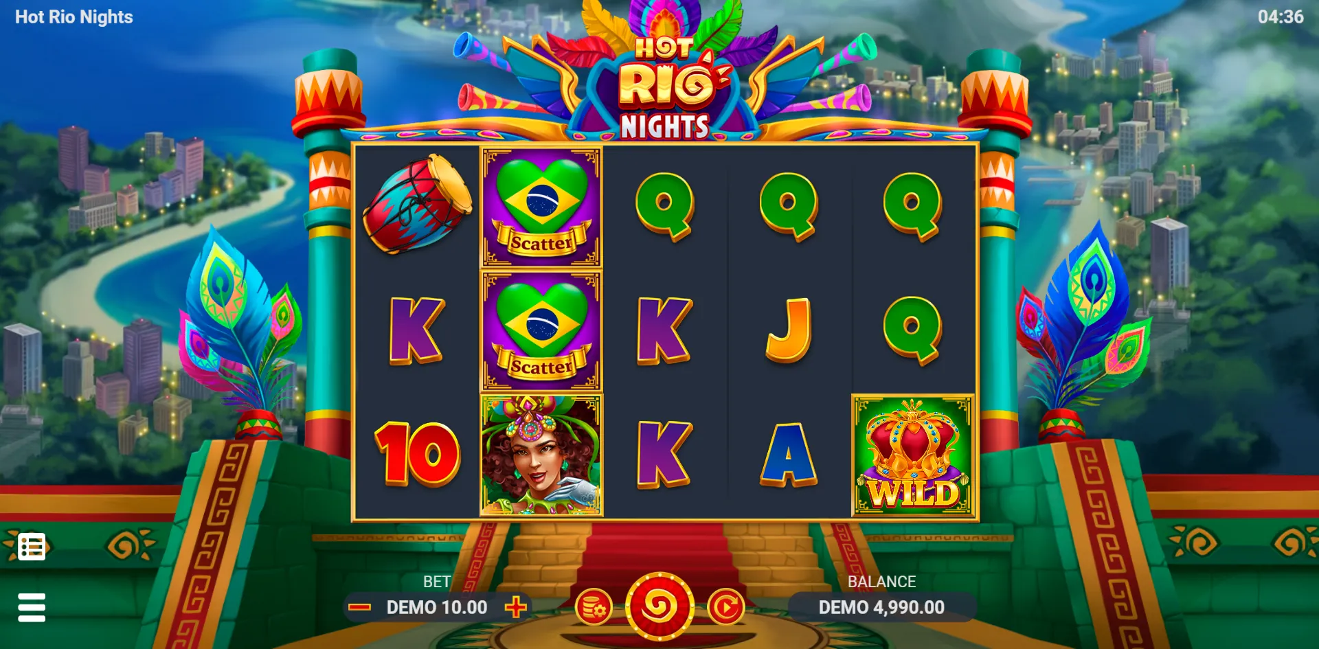 Hot Rio Nights slot gameplay screenshot