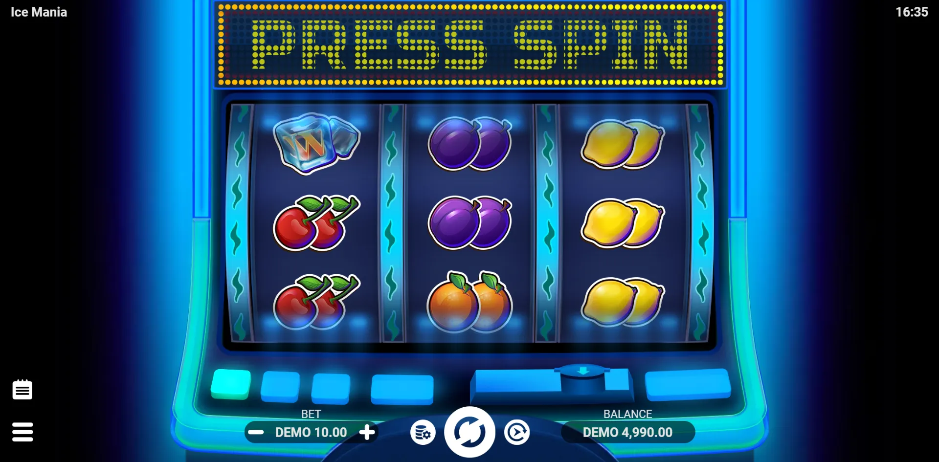Ice Mania slot gameplay screenshot