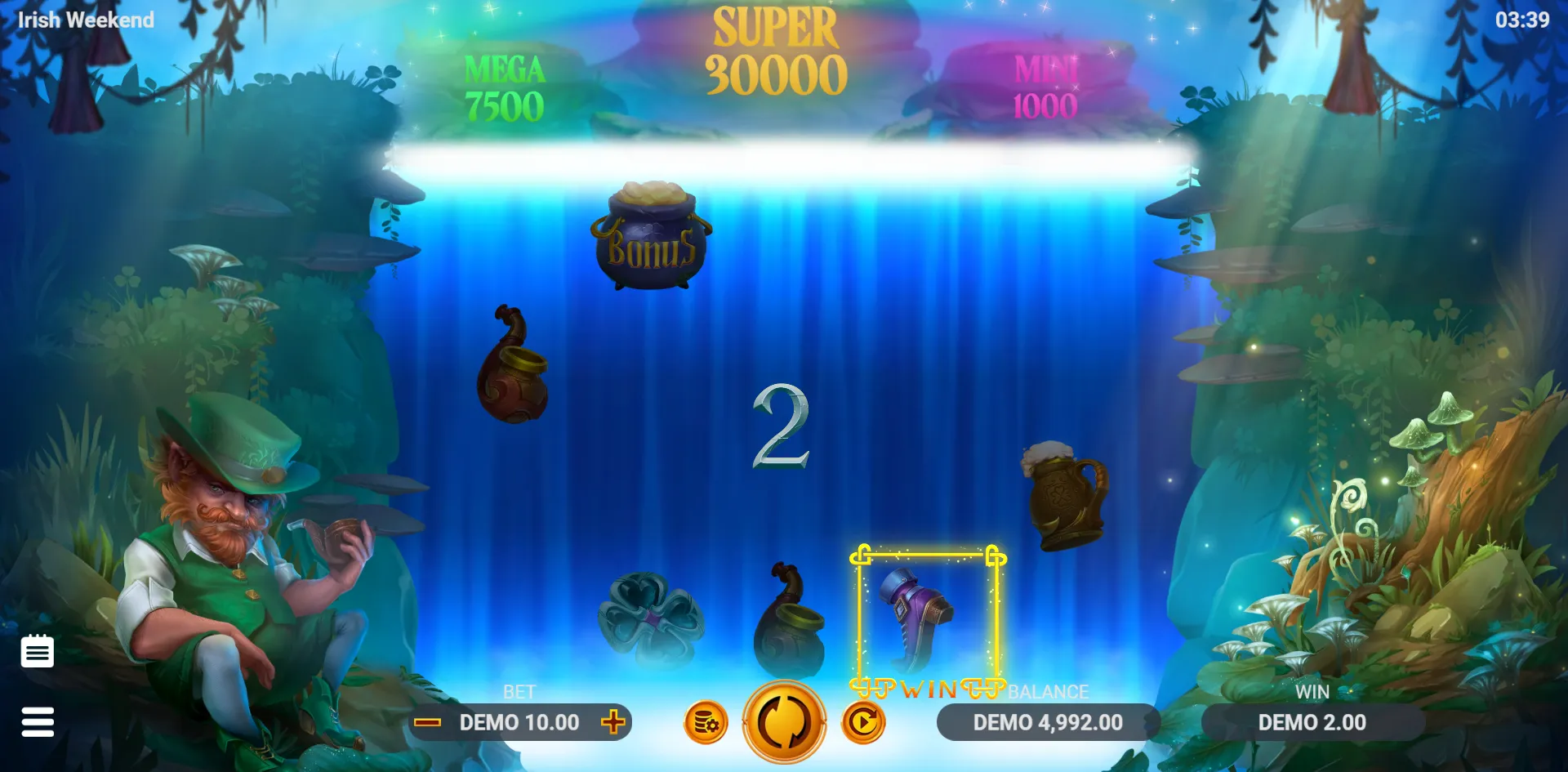Irish Weekend slot gameplay screenshot