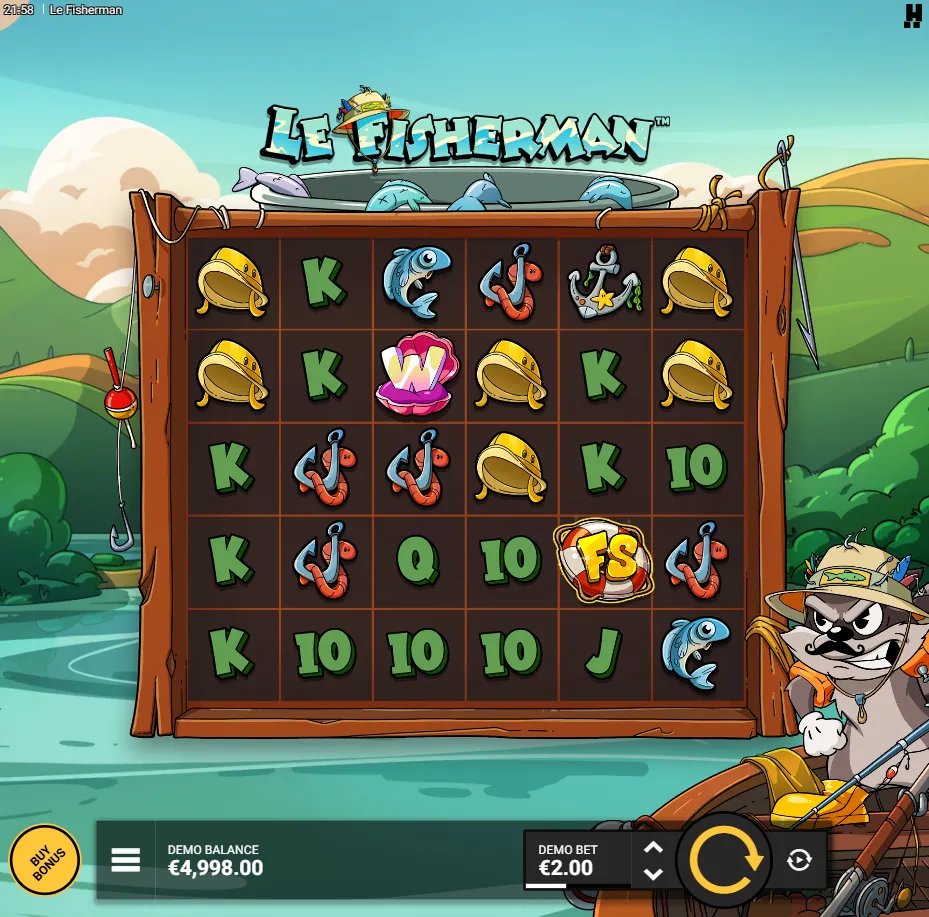 Le Fisherman slot gameplay screenshot