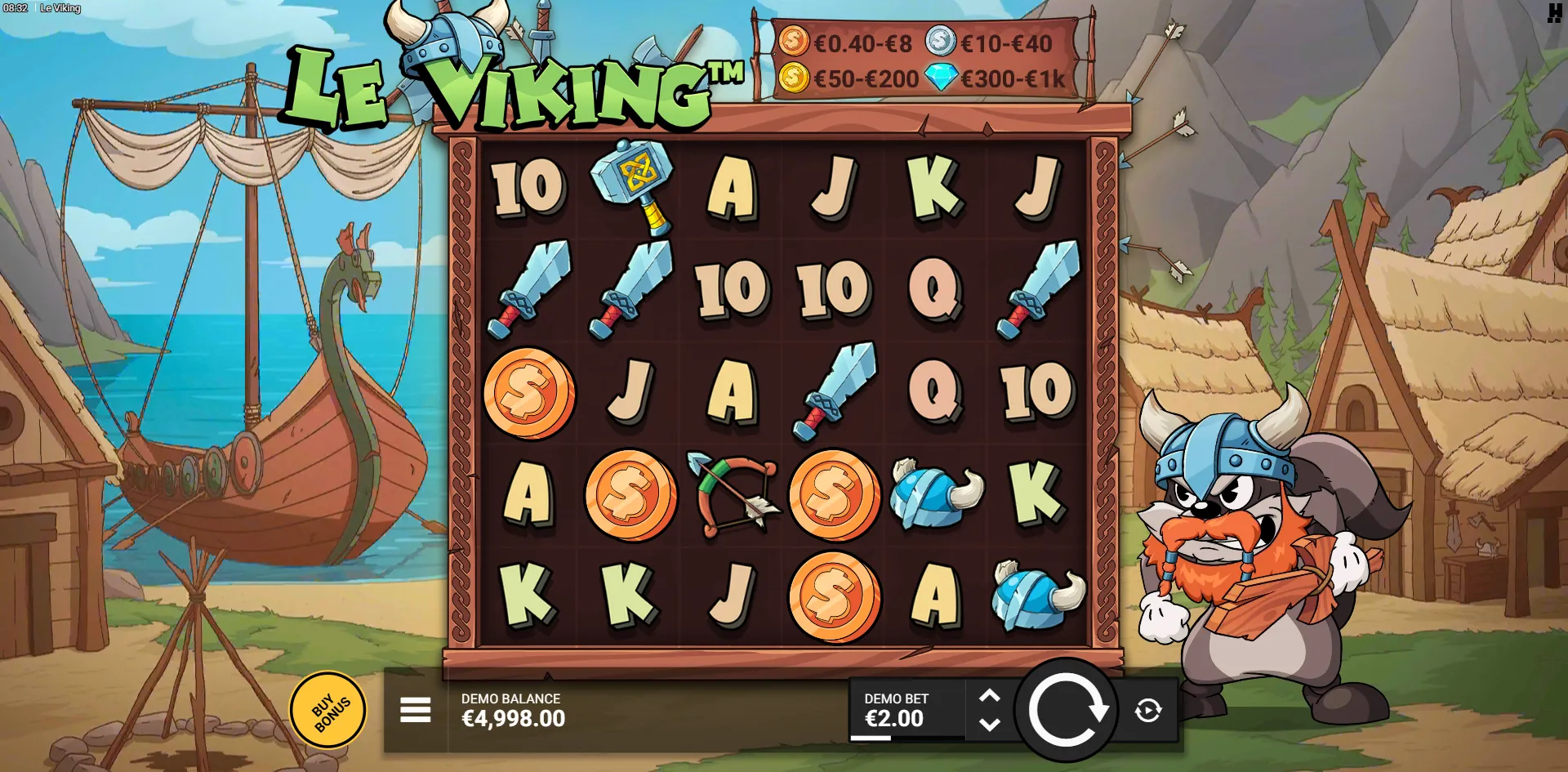Le Viking slot gameplay screenshot