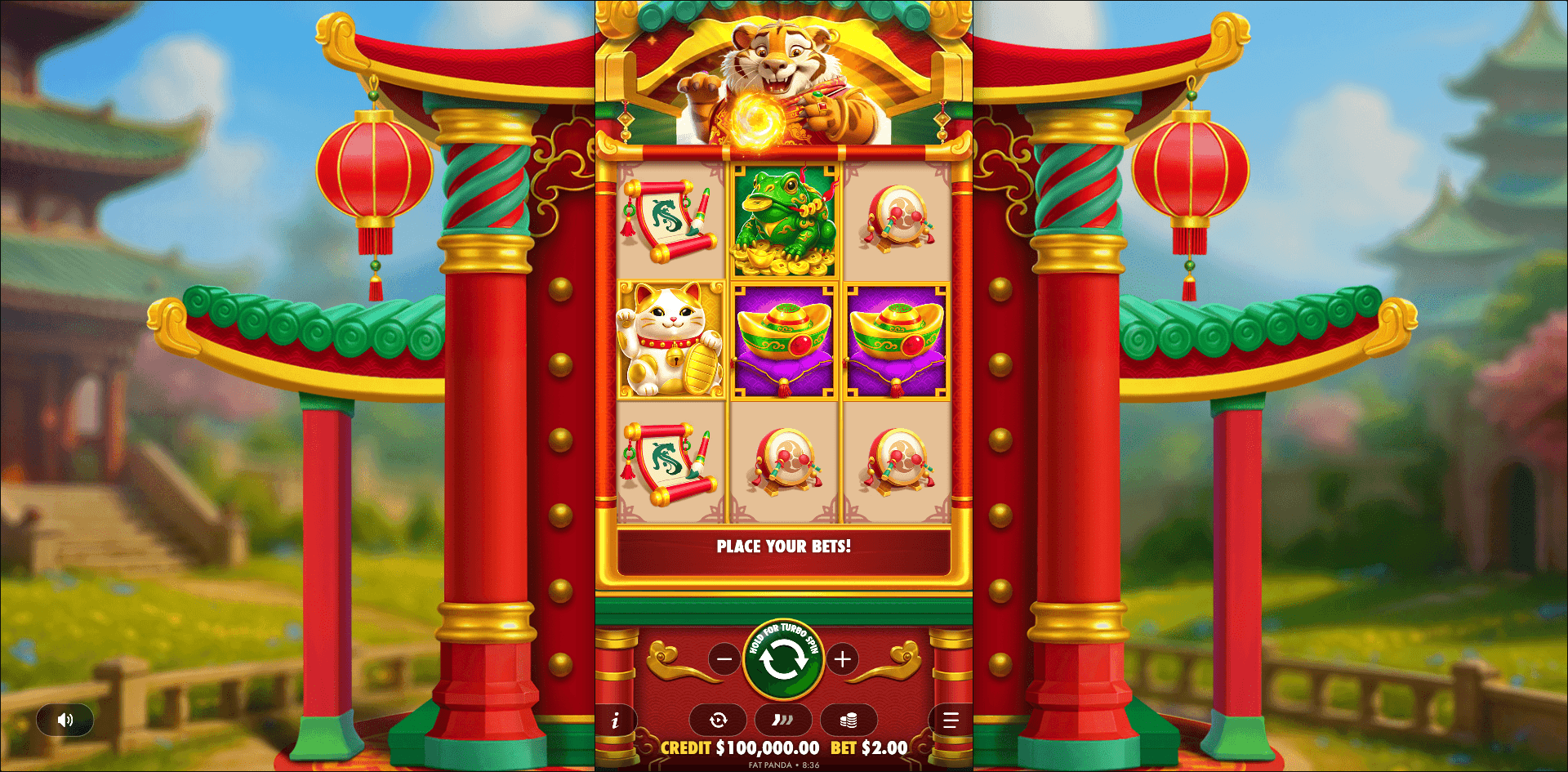 Lucky Tiger Gold slot by Pragmatic Play gameplay screenshot