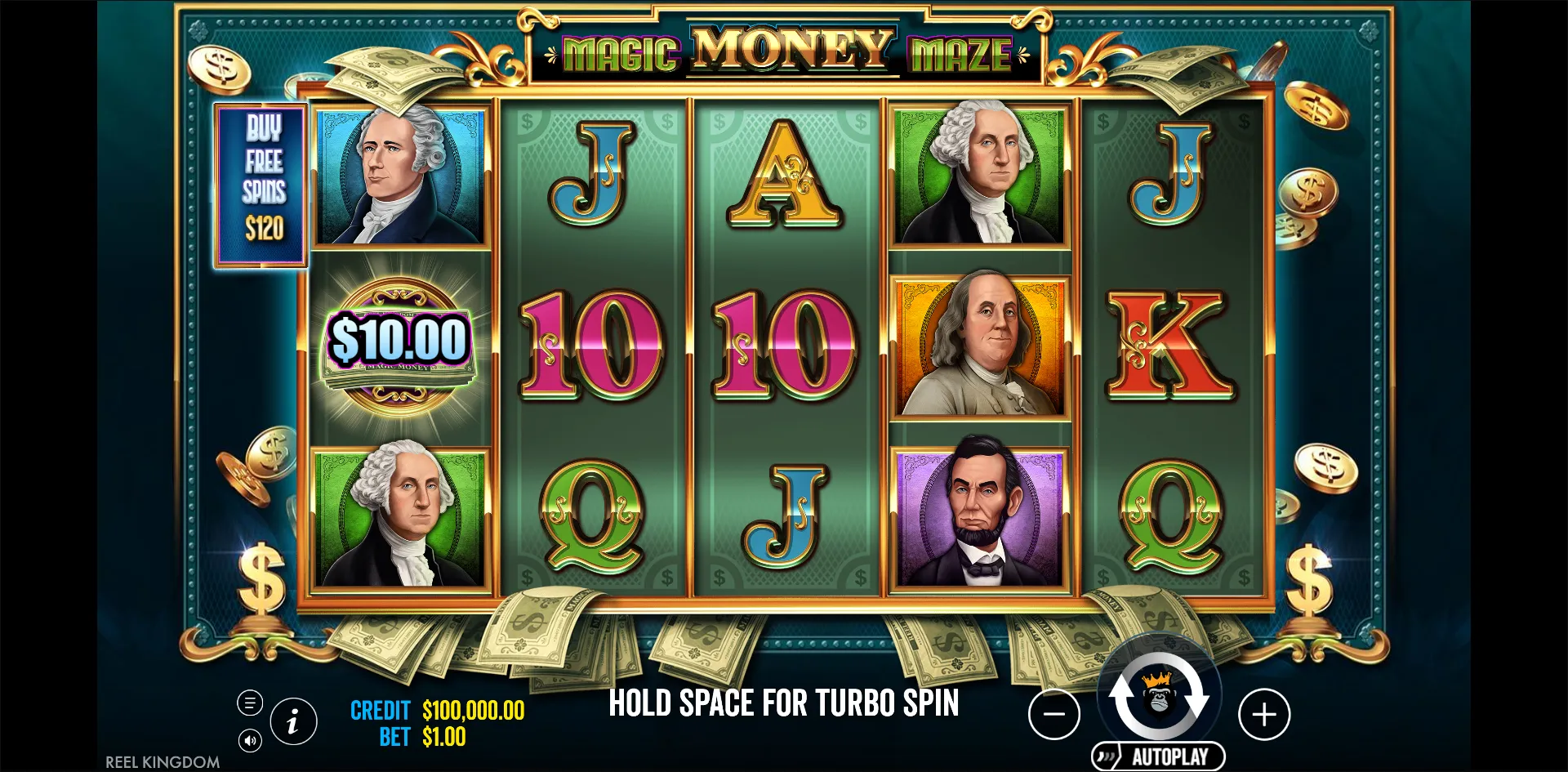 Magic Money Maze slot gameplay screenshot