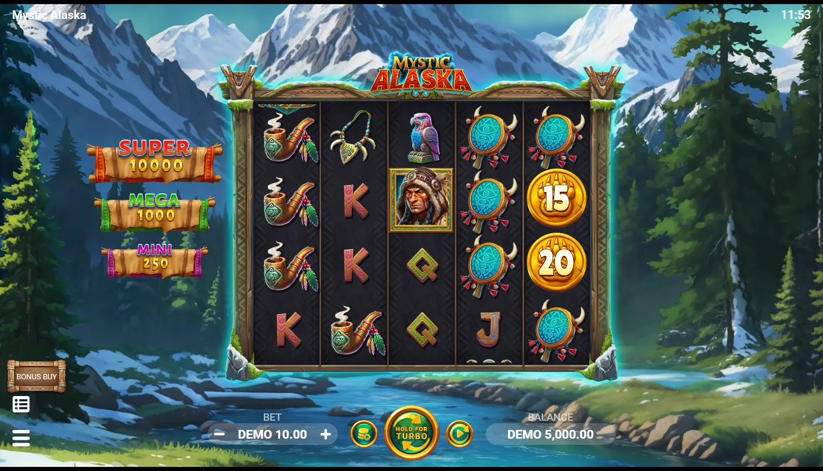 Mystic Alaska slot gameplay screenshot