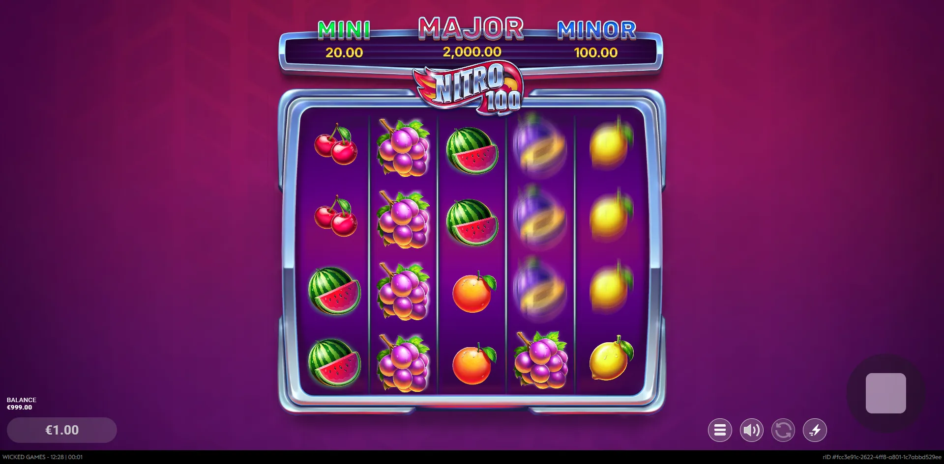 's Nitro 100 slot - Fruit theme, low volatility