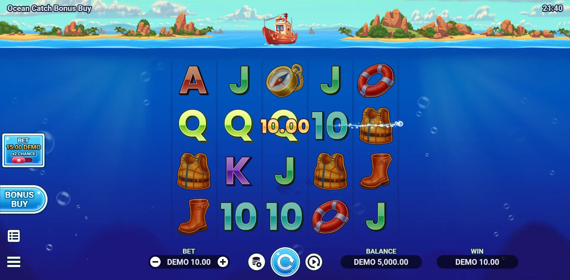 Ocean Catch Bonus Buy slot gameplay screenshot