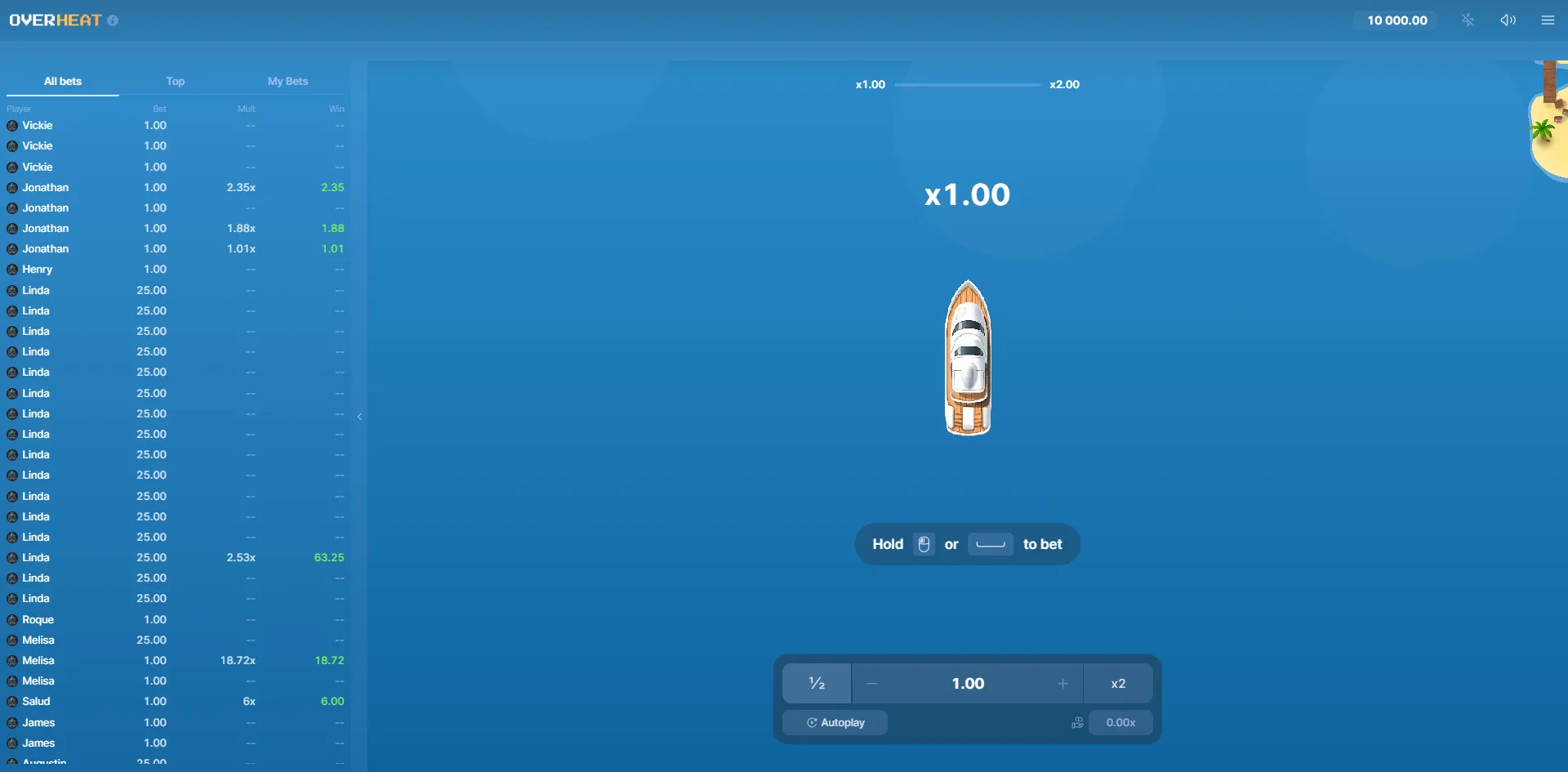 Overheat slot gameplay screenshot