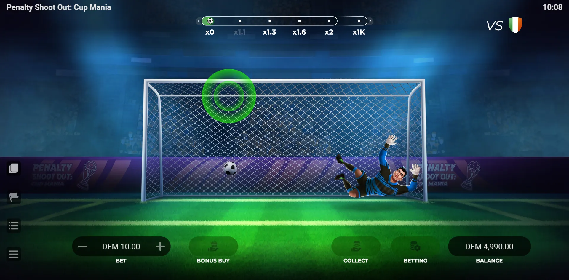 Penalty Shoot Out: Cup Mania slot gameplay screenshot