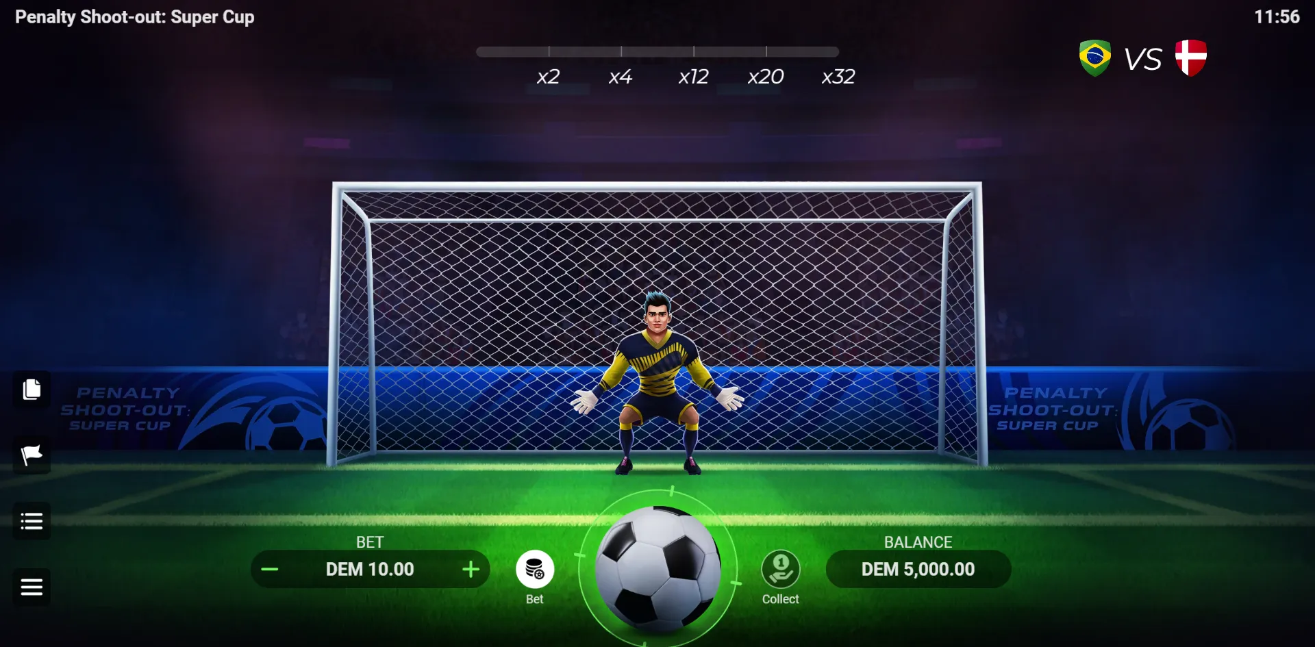 Penalty Shoot-out: Super Cup slot gameplay screenshot