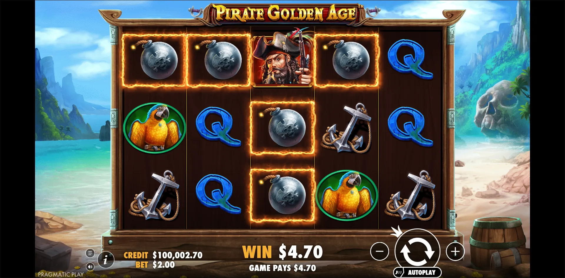 Pirate Golden Age slot gameplay screenshot