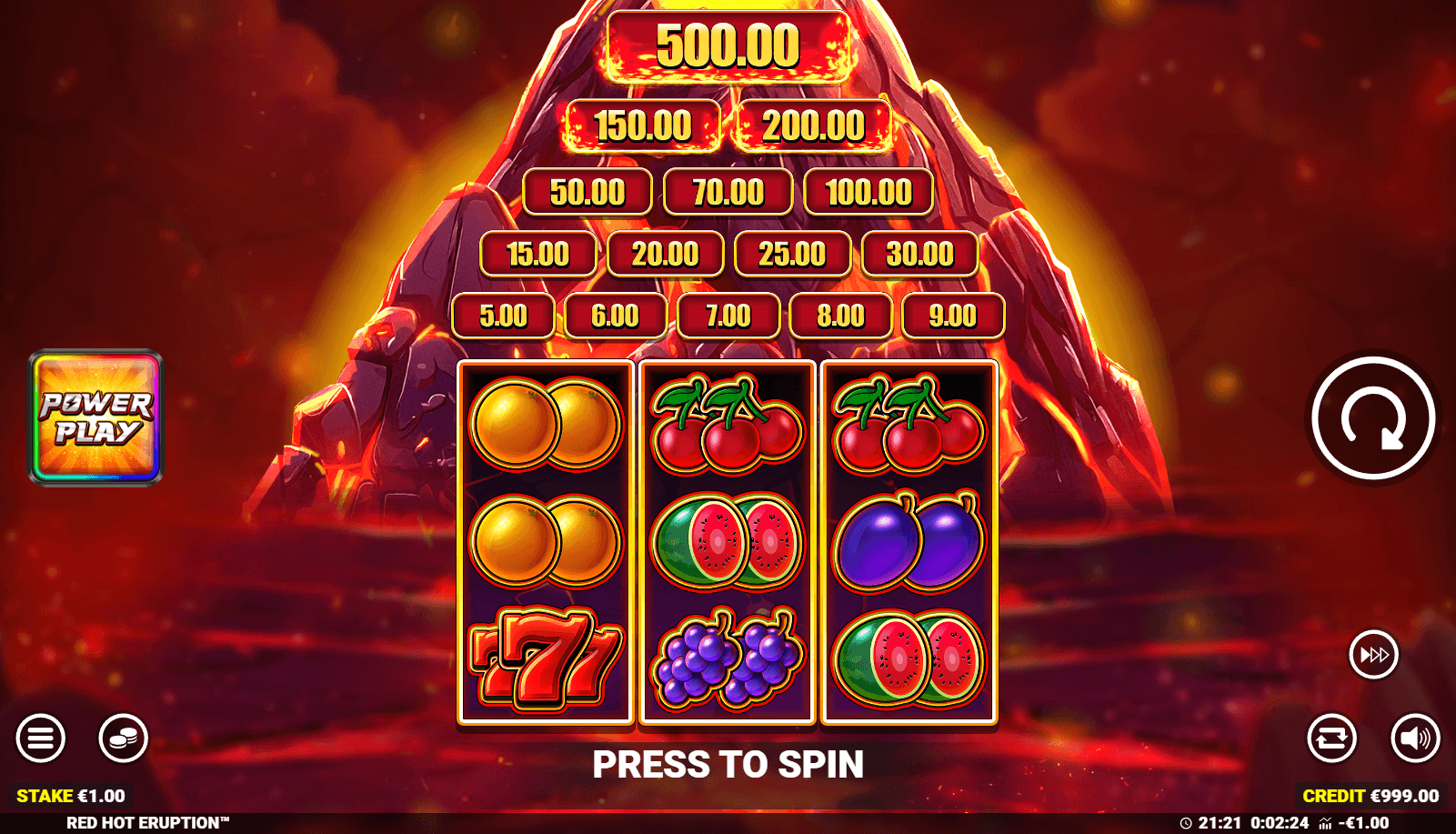 Red Hot Eruption gameplay screenshot